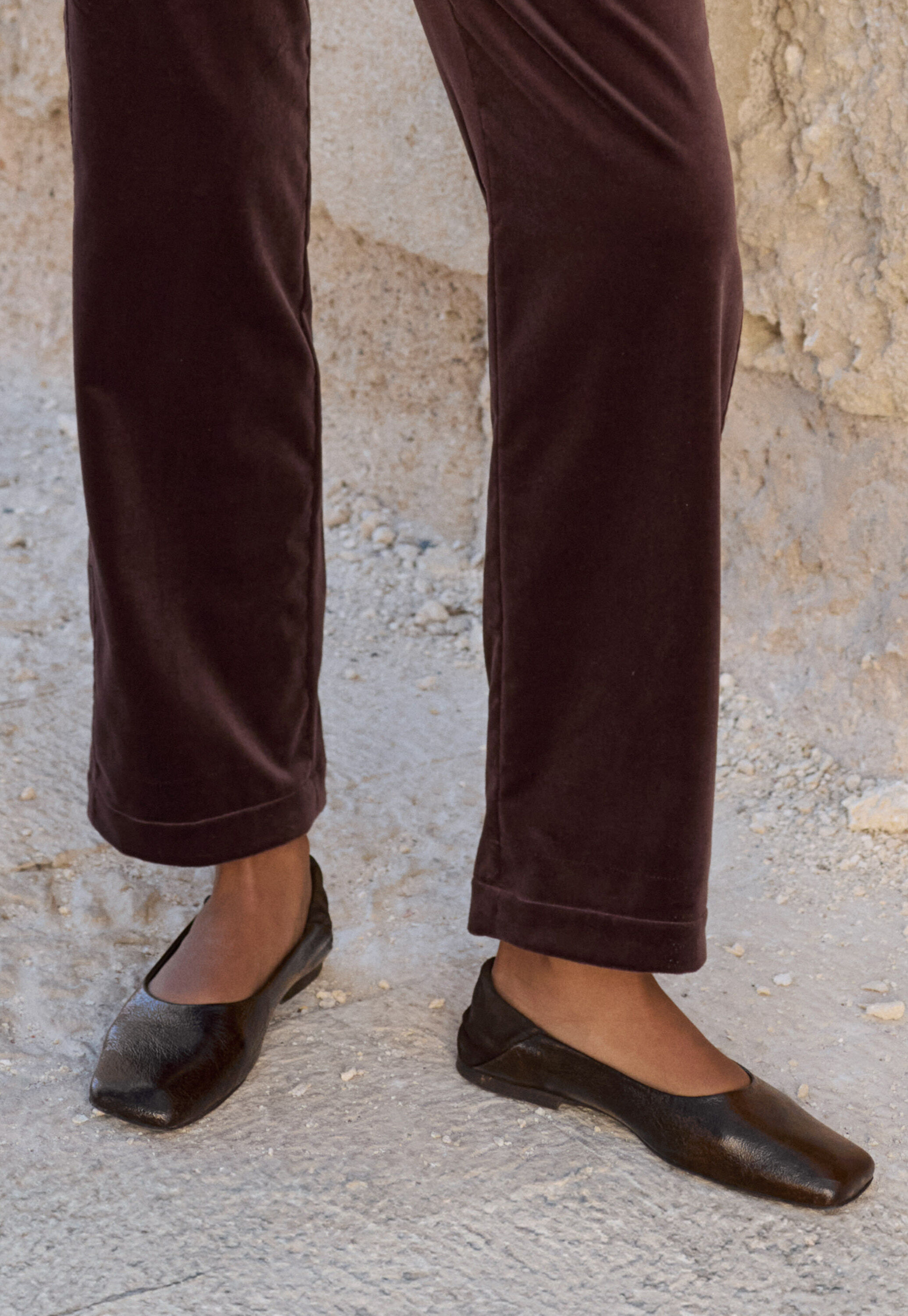 Pumps mit eckiger Zehenpartie, Braun, large