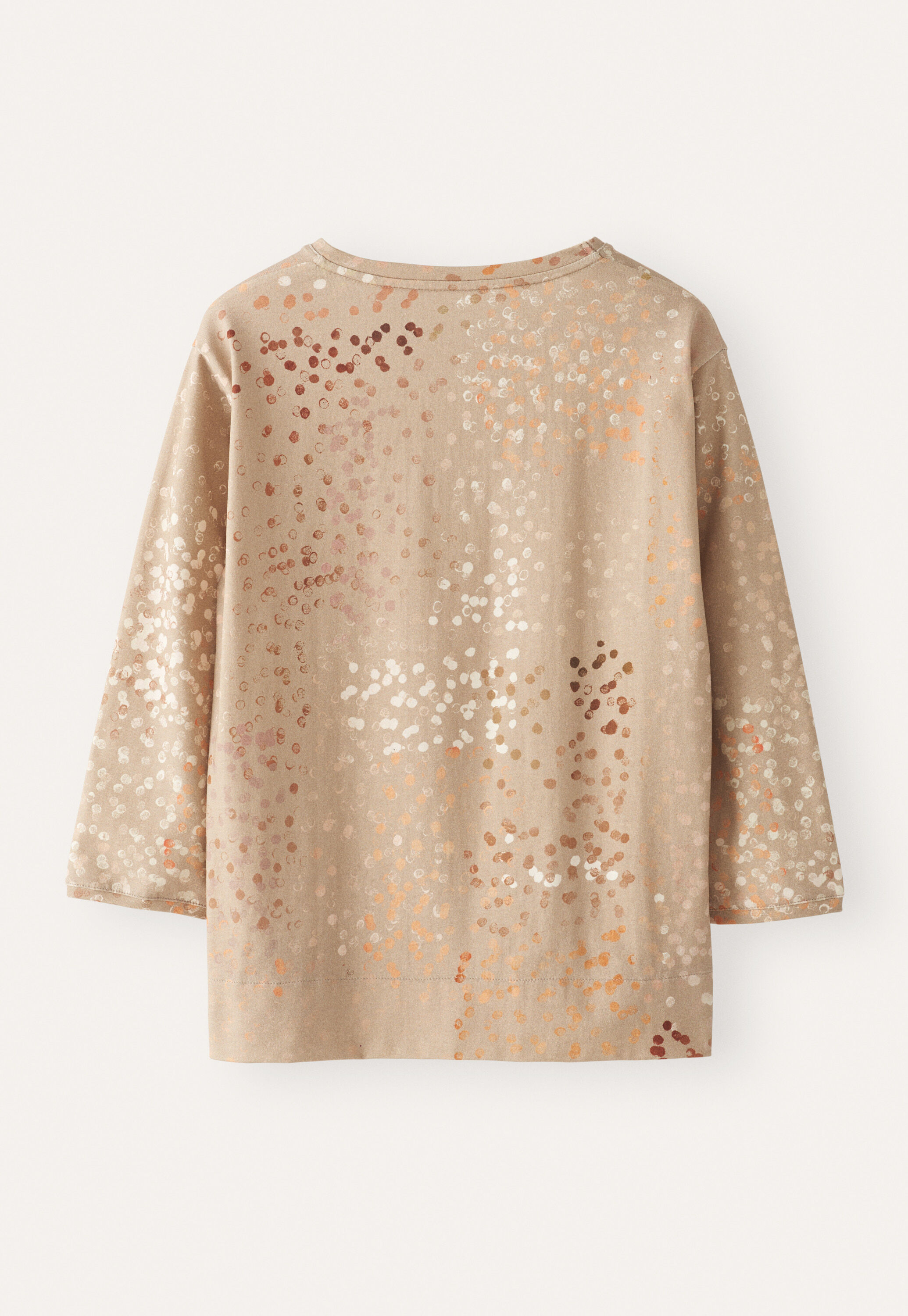 Bedrucktes Oberteil, Warmes Nerzbeige, large