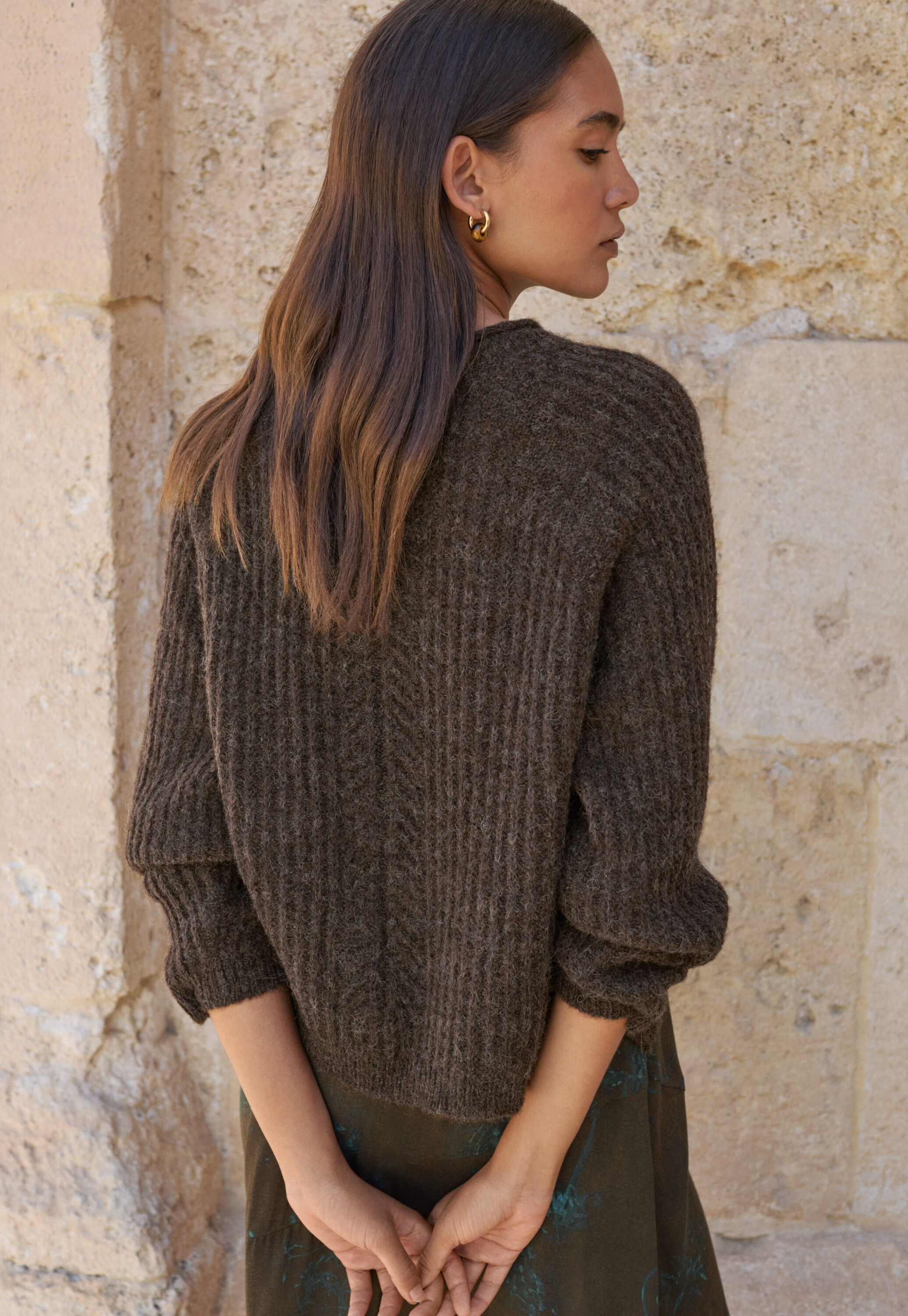 Kleid mit Peplum-Saum