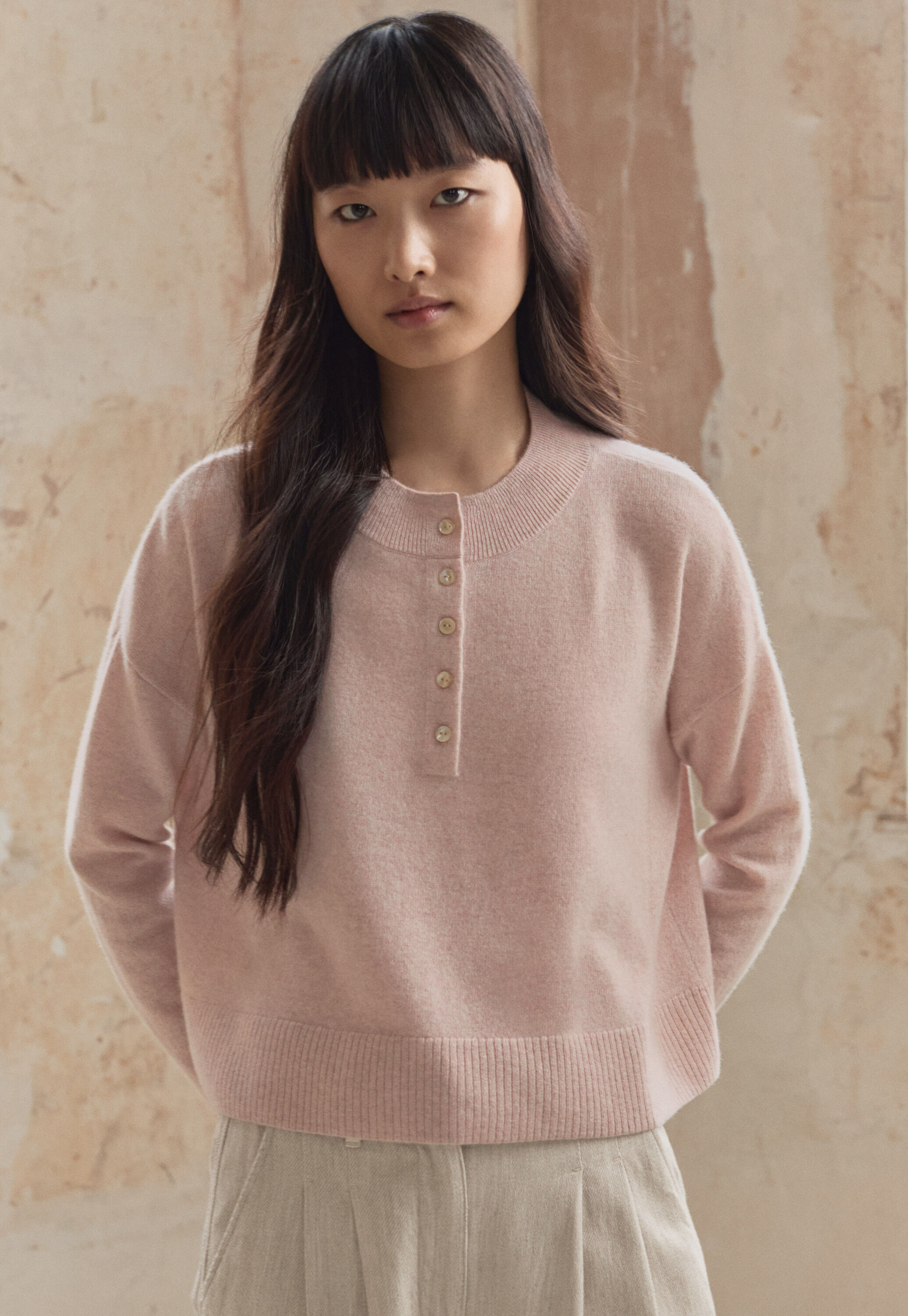 Pullover mit Knopfleiste