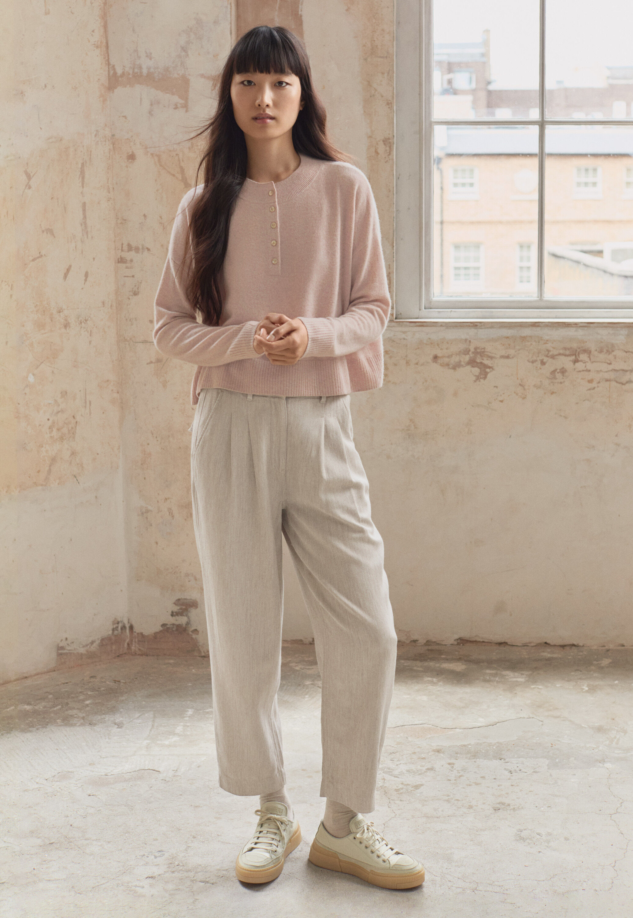 Pullover mit Knopfleiste