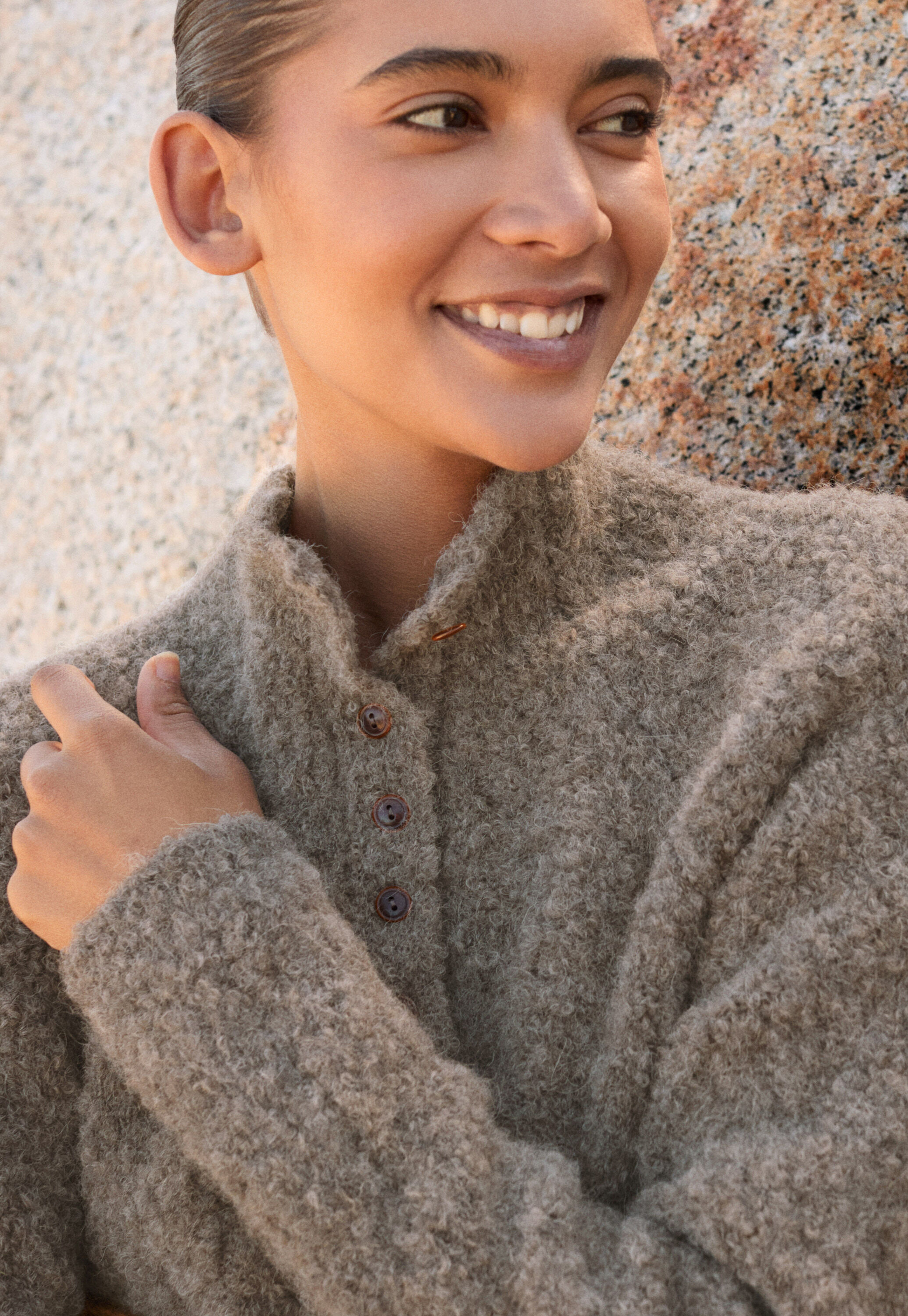 Pullover mit gekn&ouml;pftem Kragen