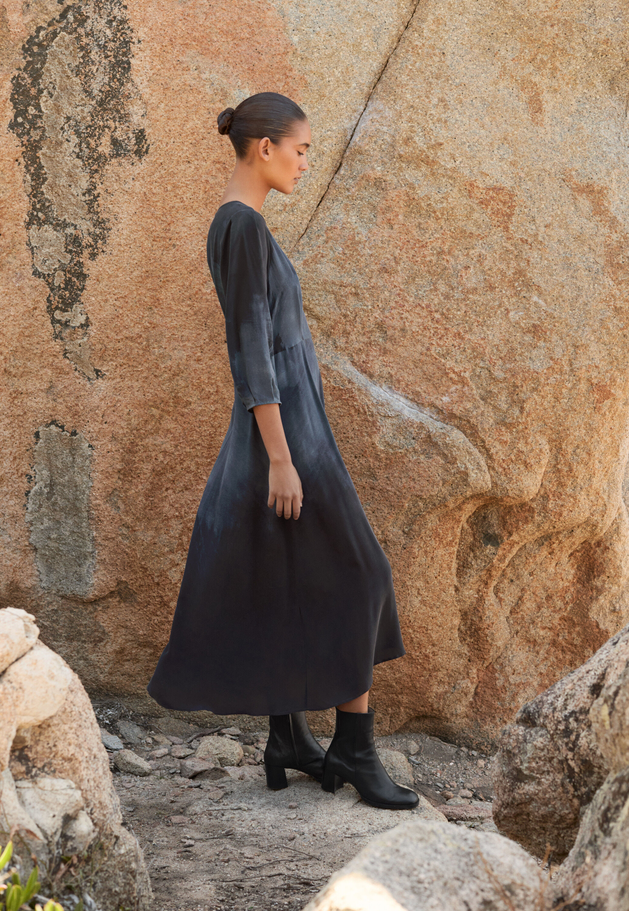 Langes Kleid mit Print