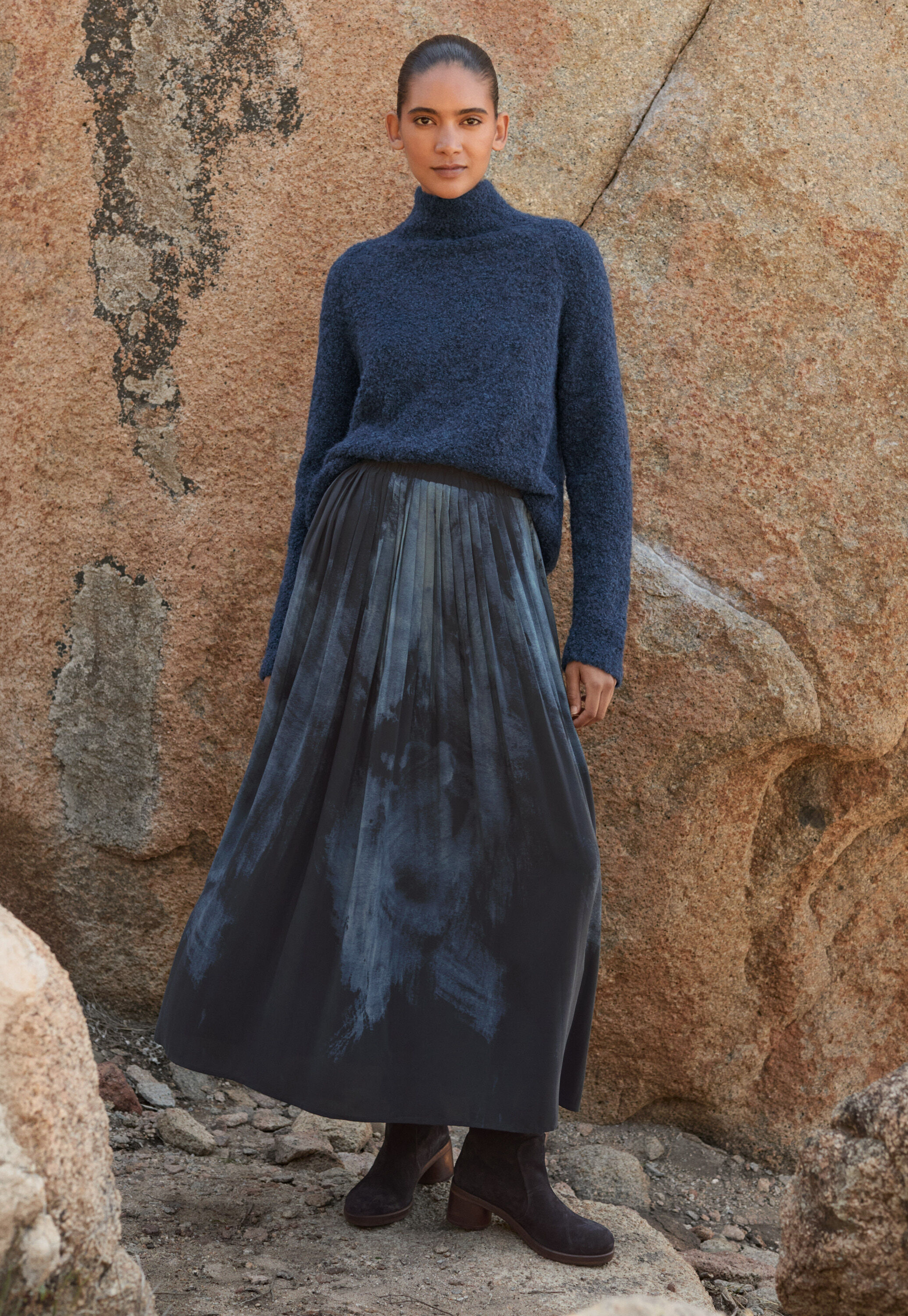 Pullover mit Trichterkragen