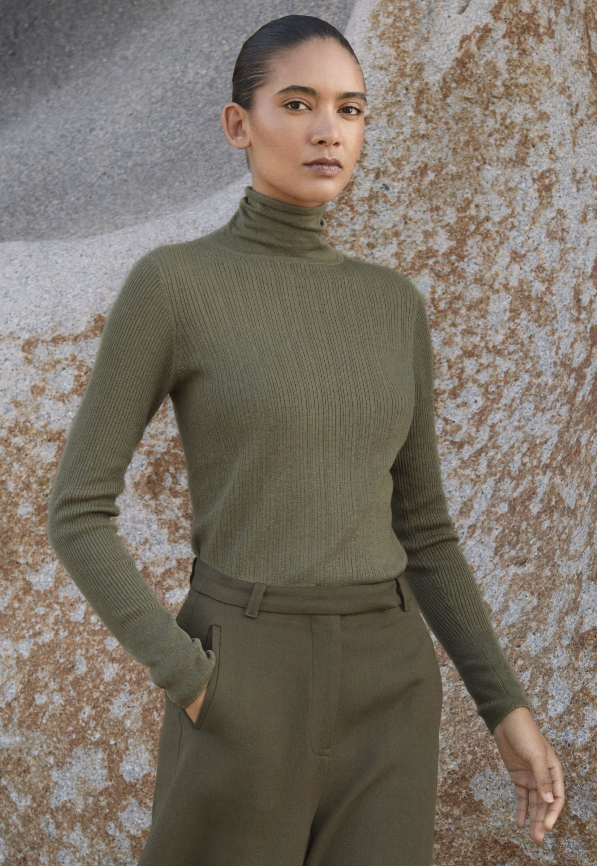 Gerippter Pullover