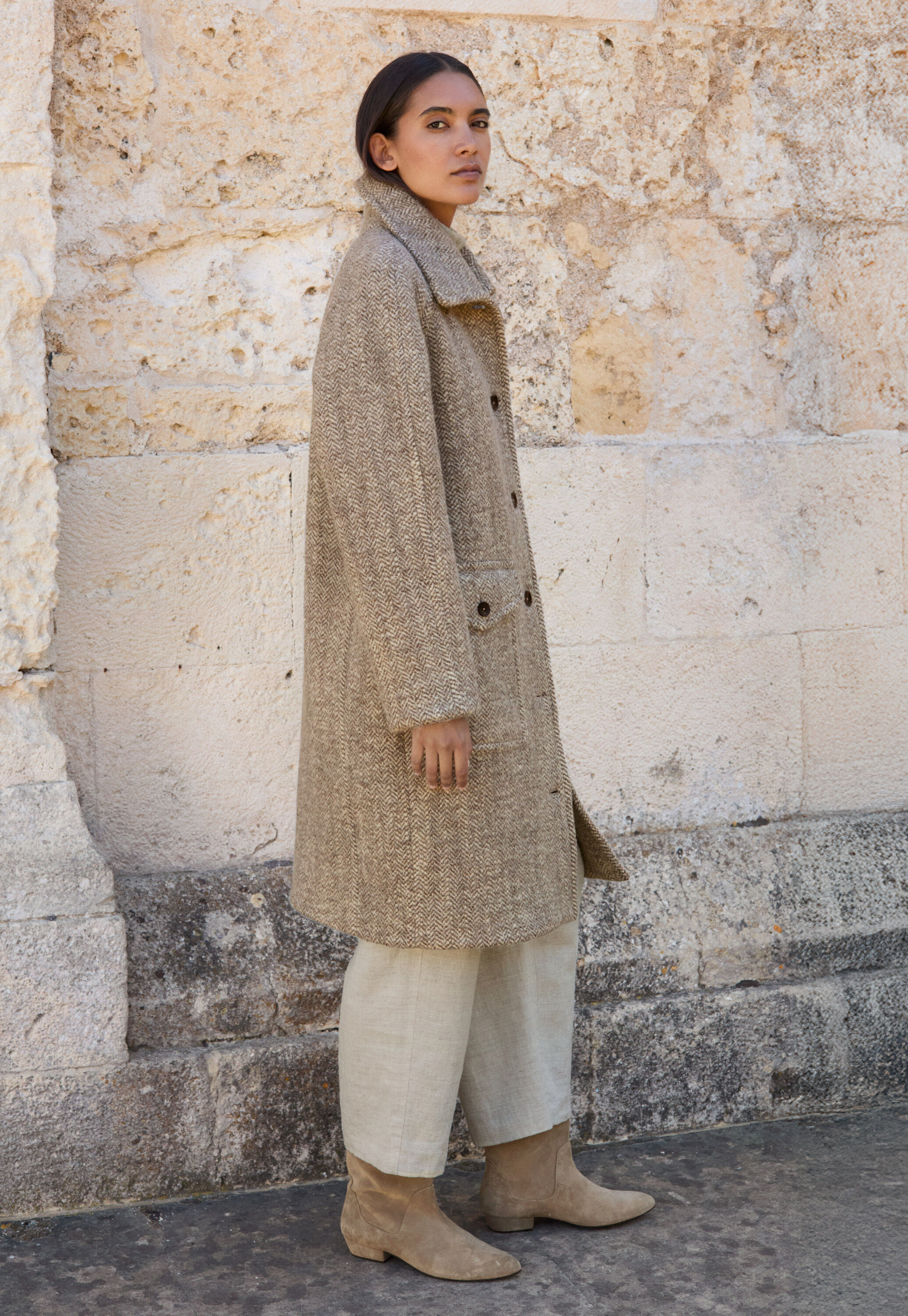 Herringbone coat