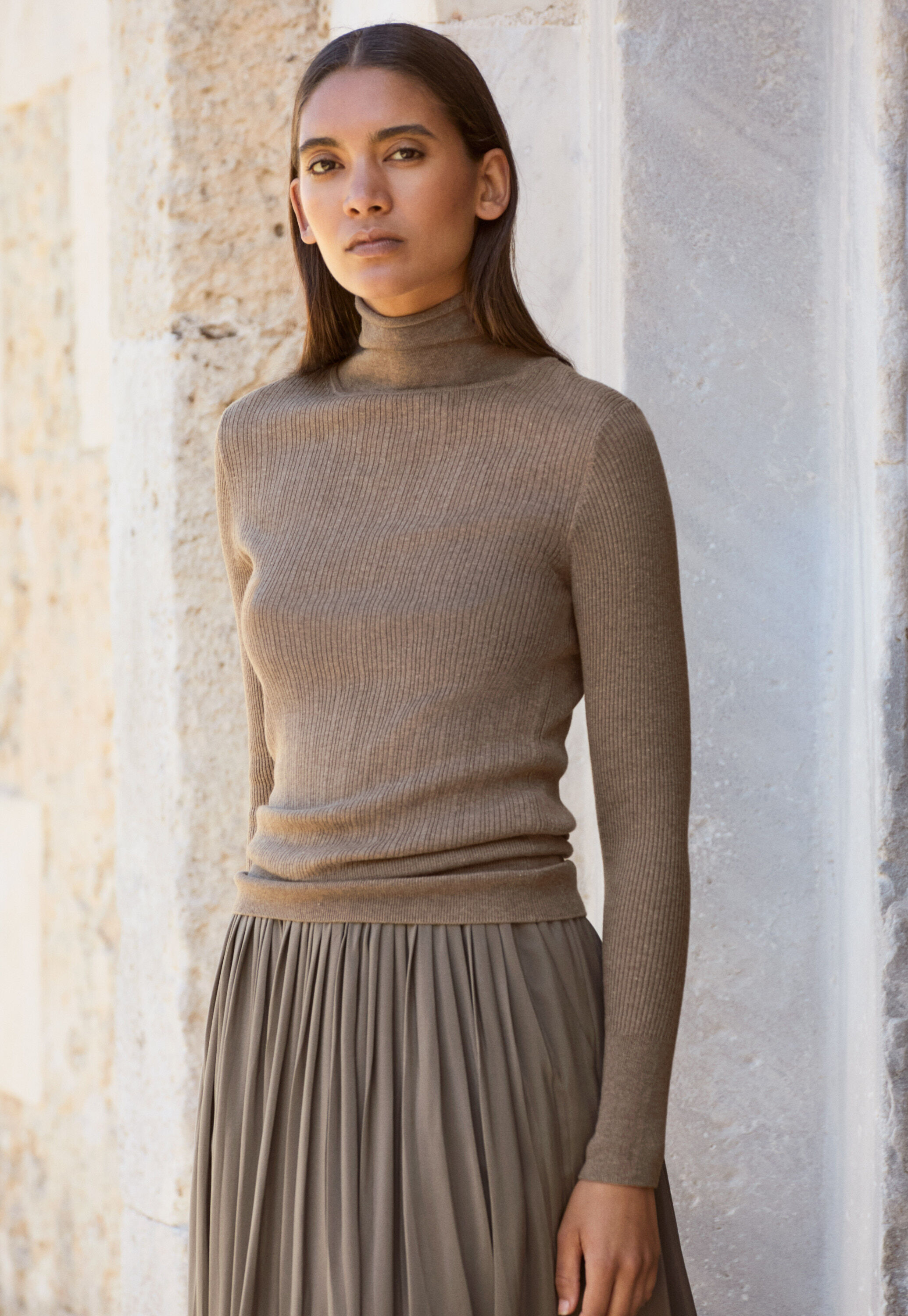 Gerippter Pullover