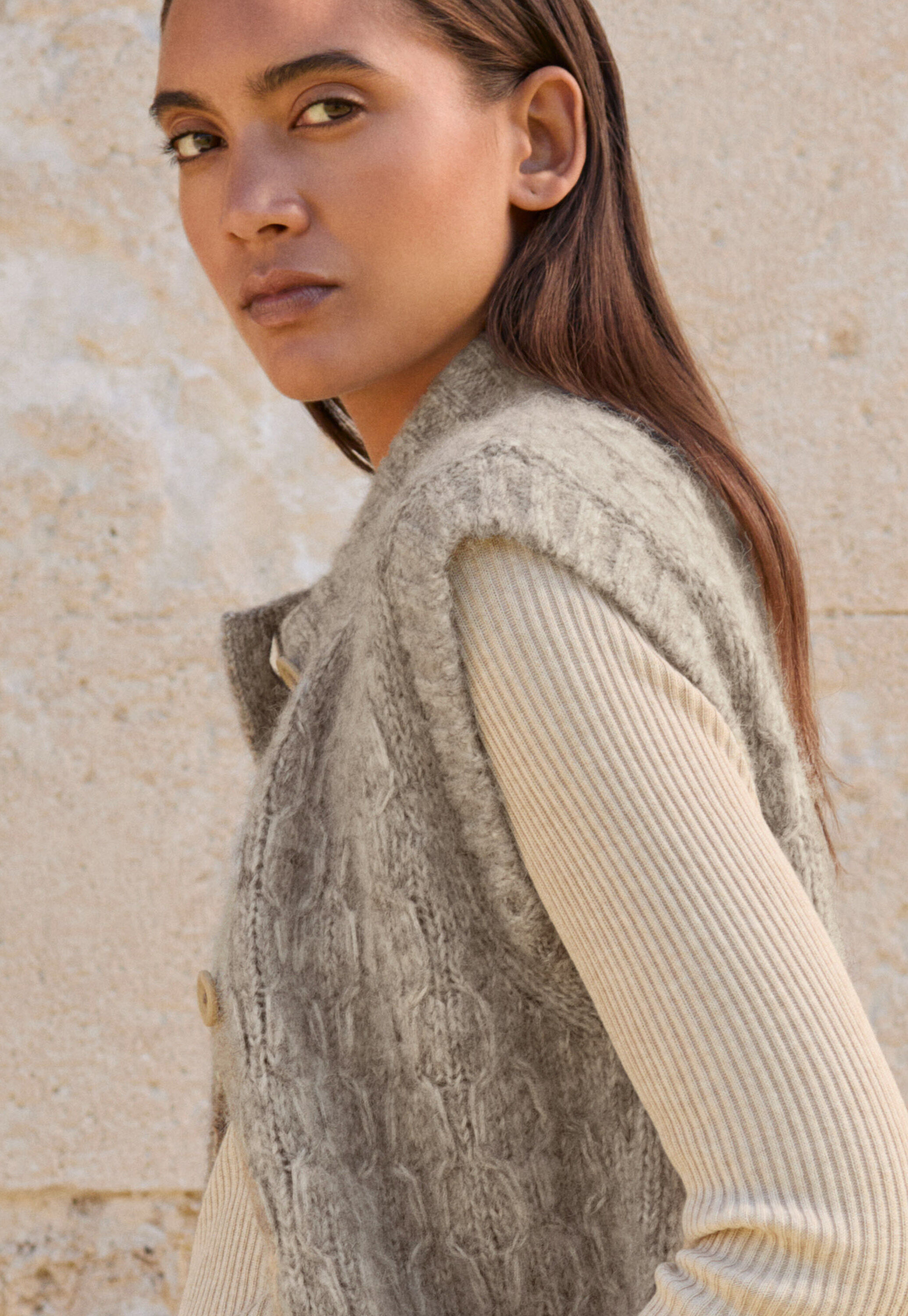 Wabenmuster-Pullover