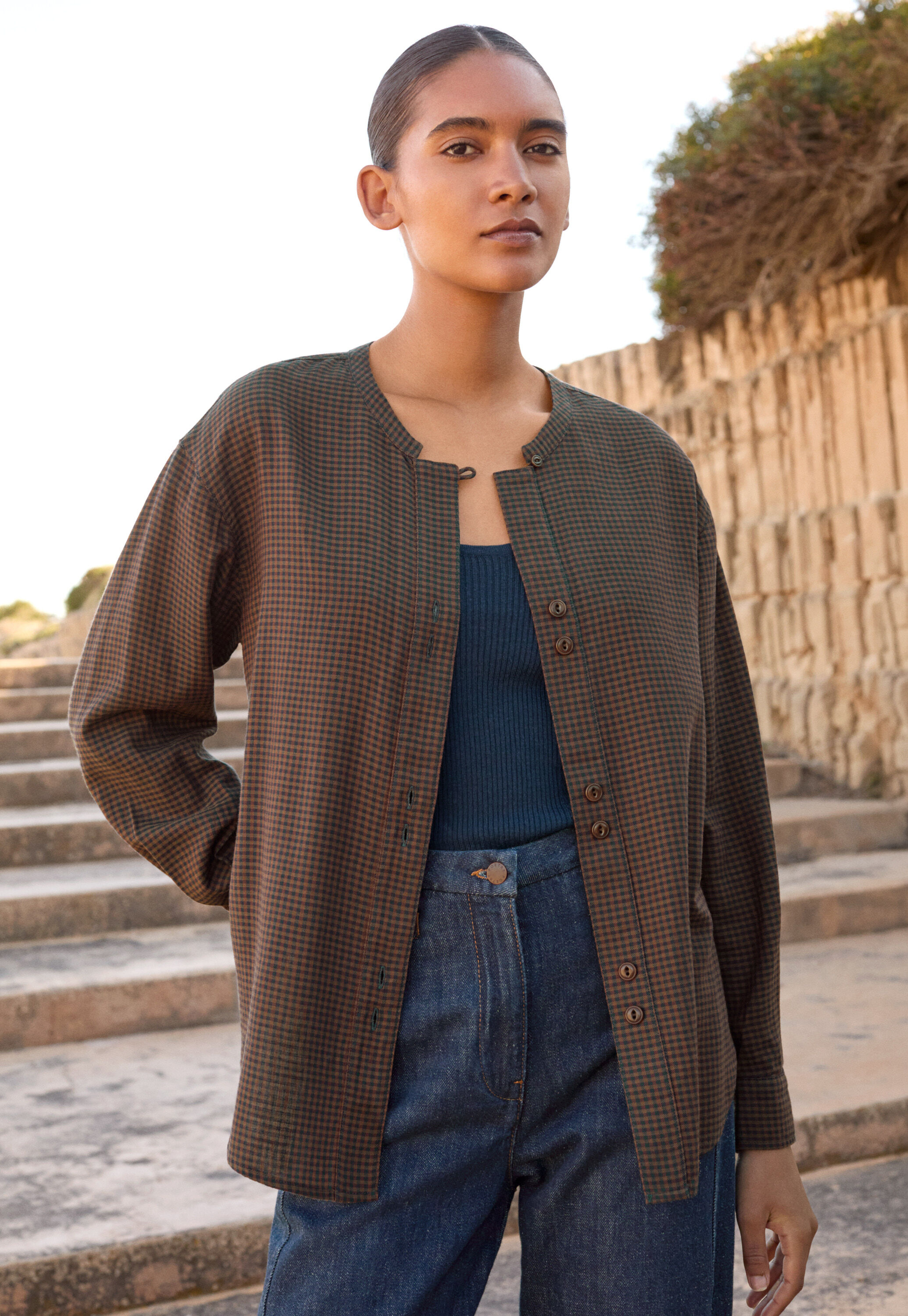 Vichy-Karo-Bluse