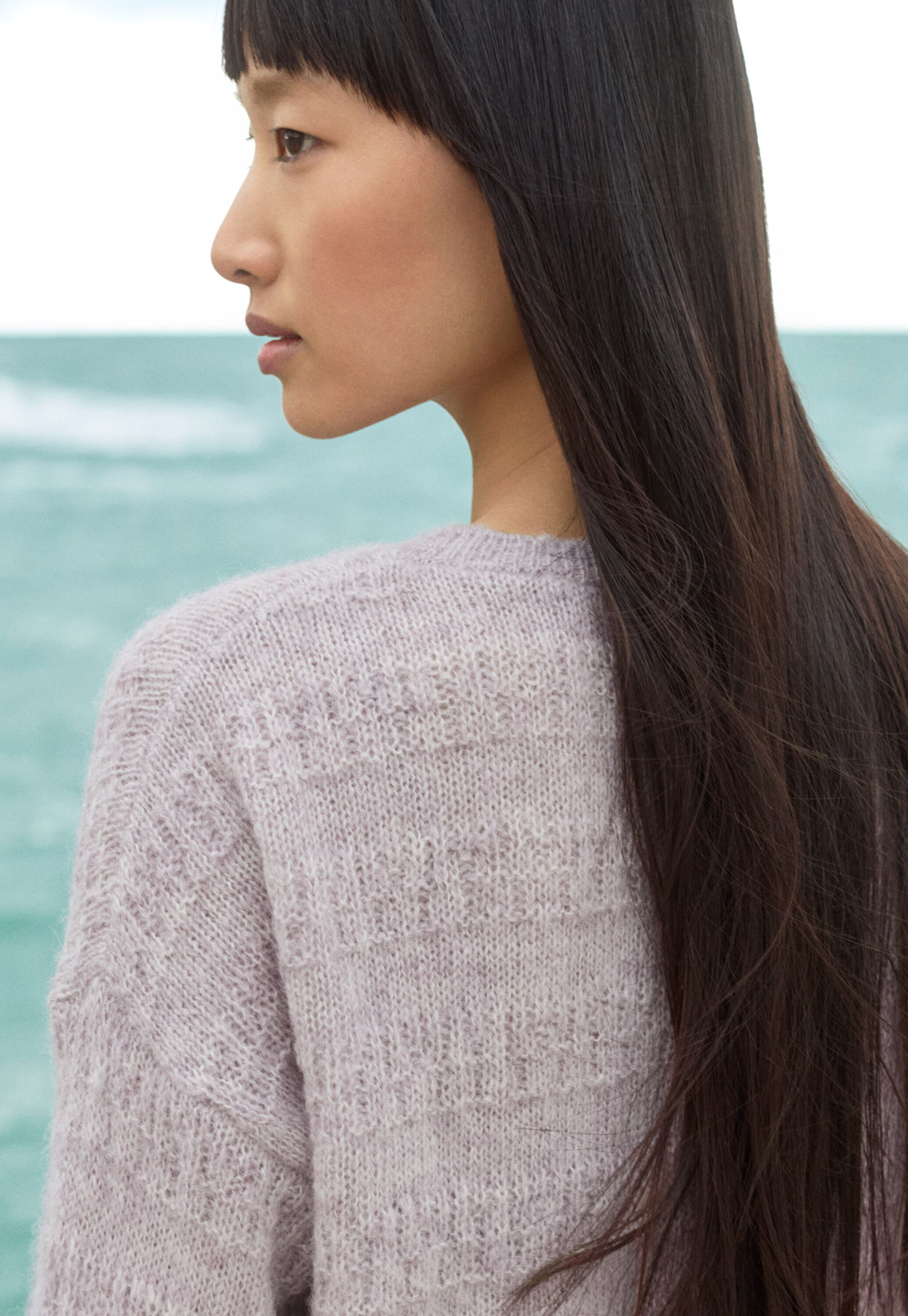 Pullover mit strukturierten Streifen