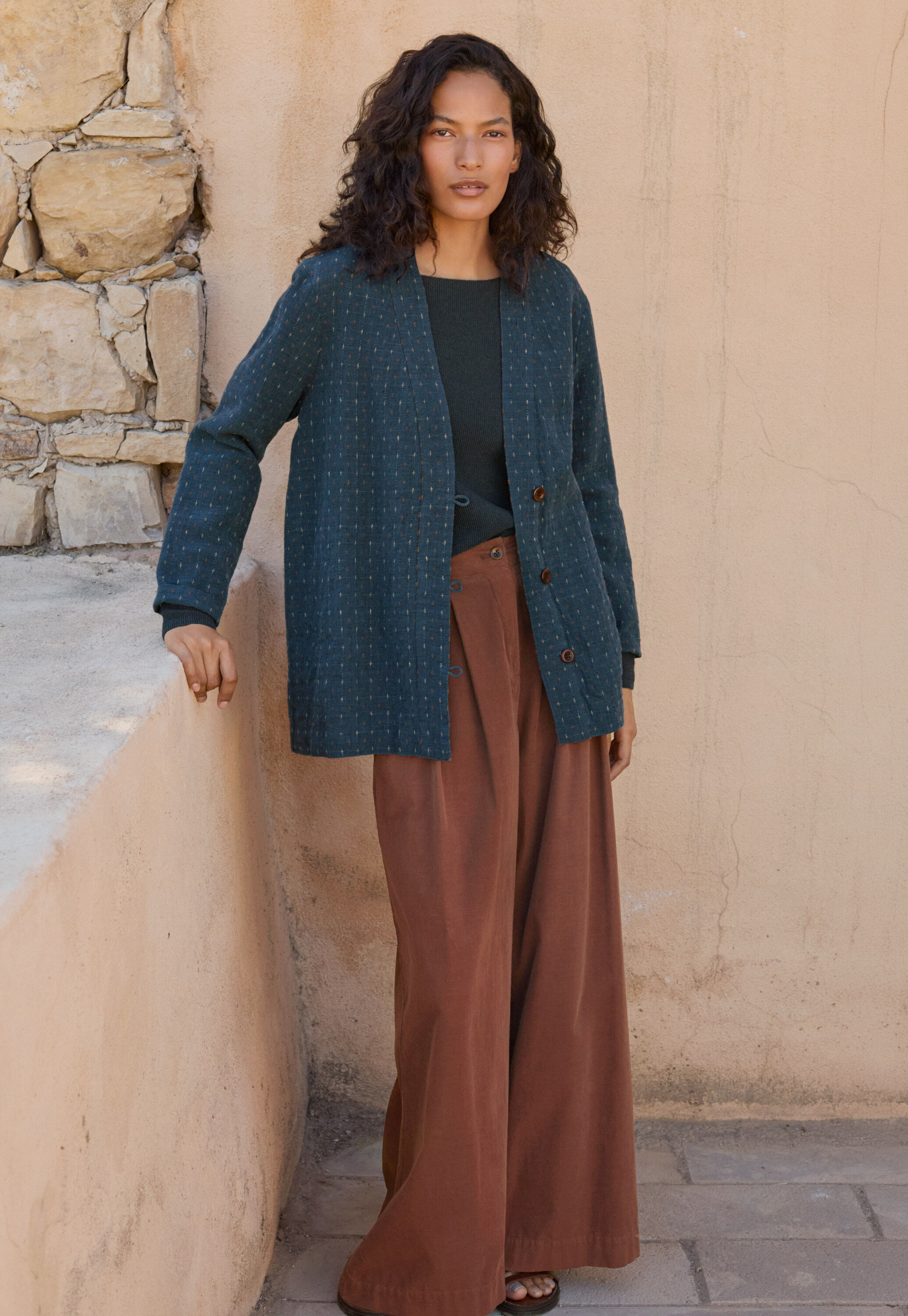 Jacke mit Kreuzmuster