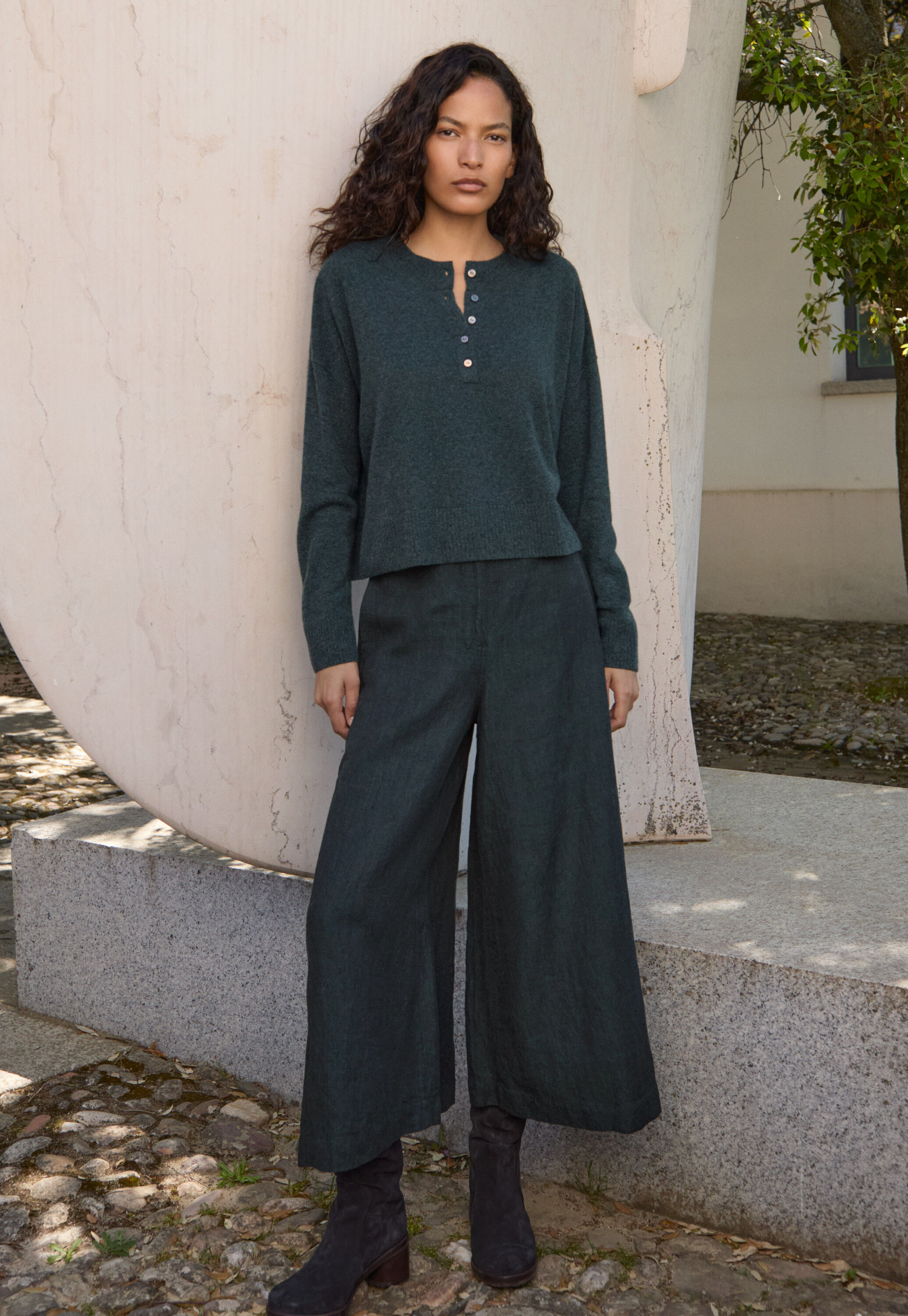 Pullover mit Knopfleiste