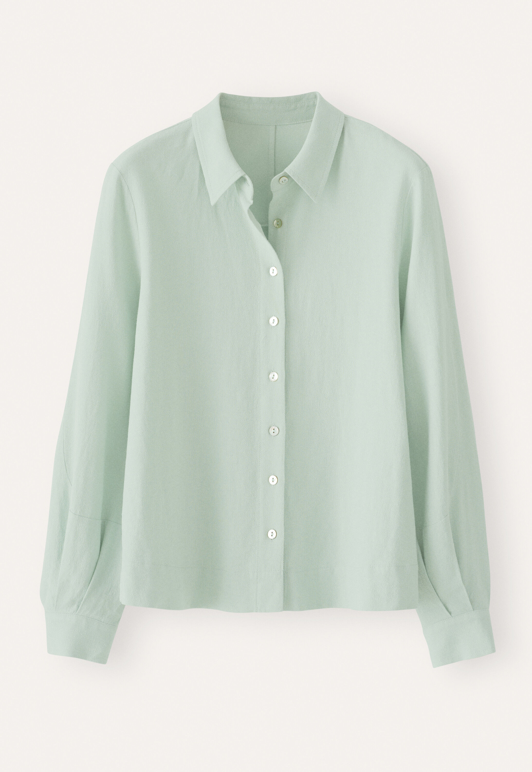 Bluse mit geschwungenen &Auml;rmeln