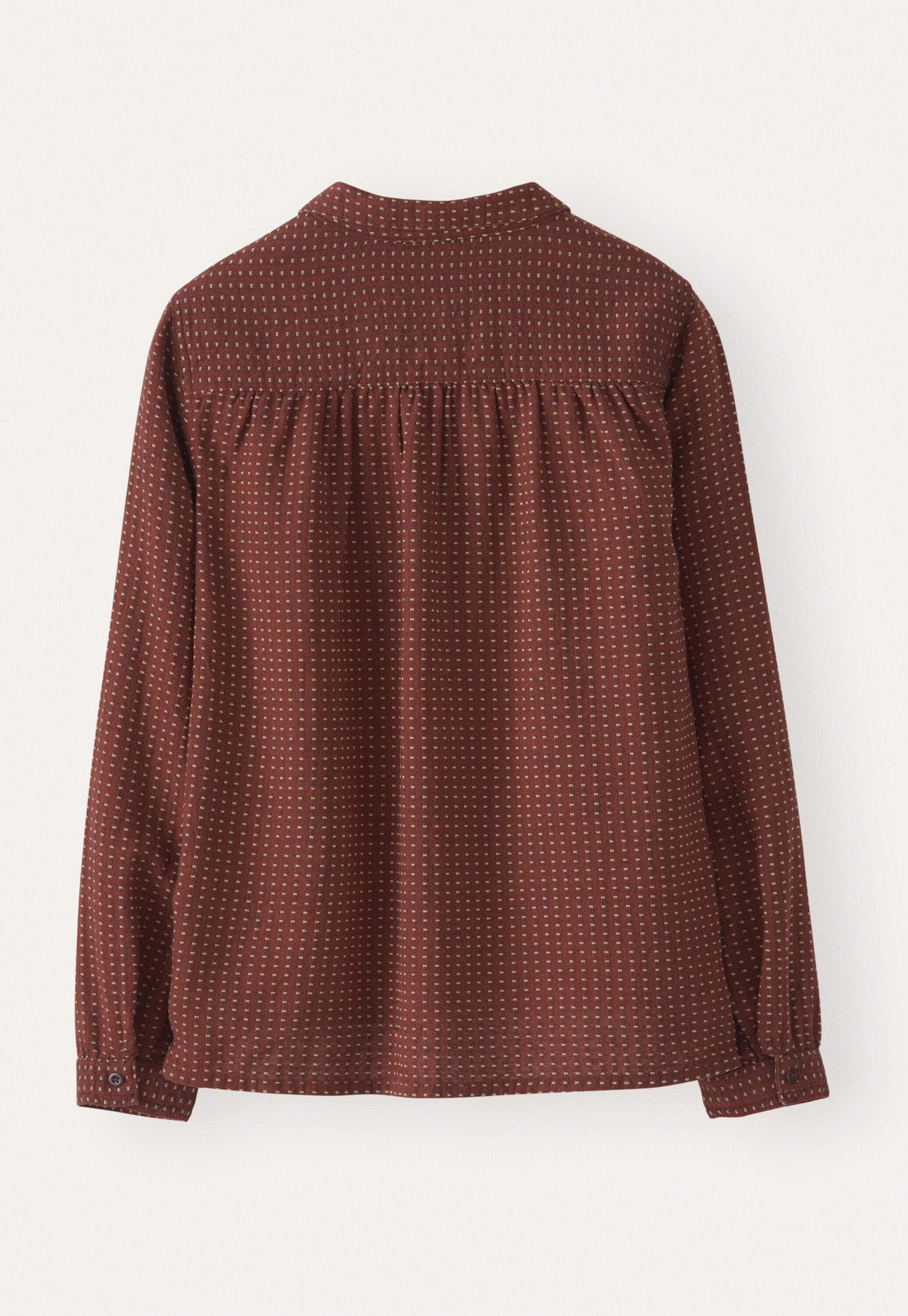 Bluse mit eingewebten Punkten