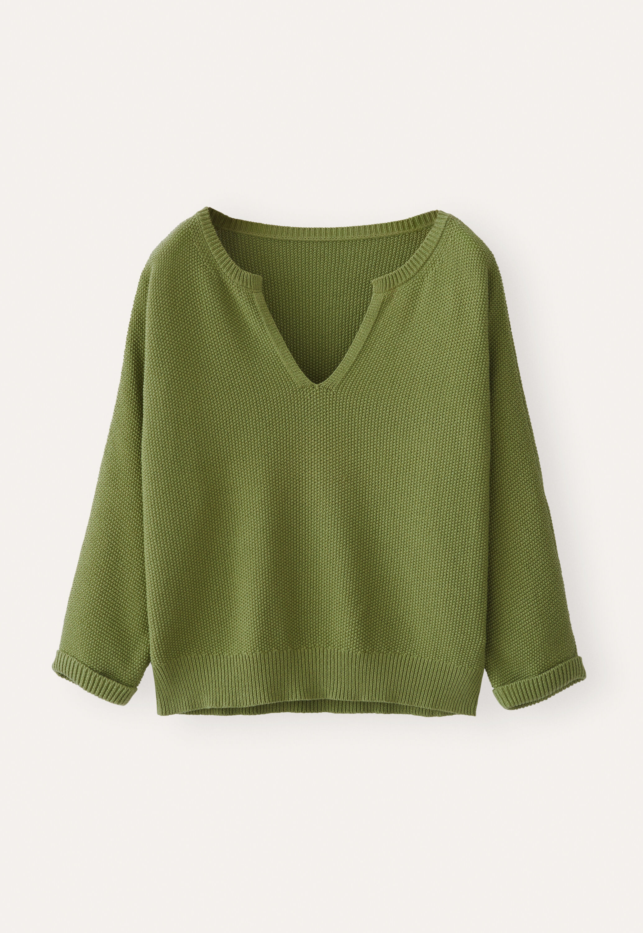 Pullover mit geschlitztem Ausschnitt