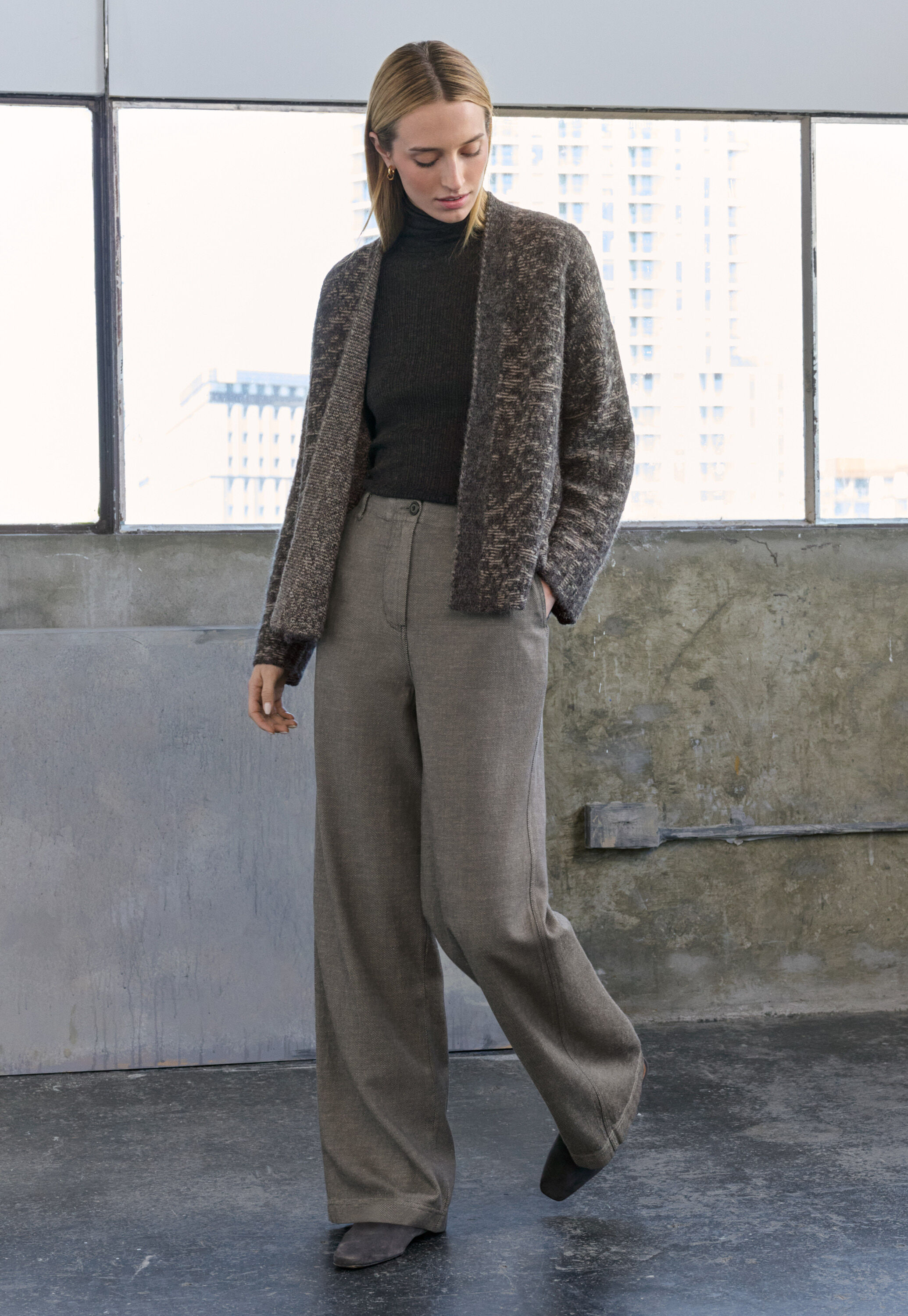 Gerippter Pullover