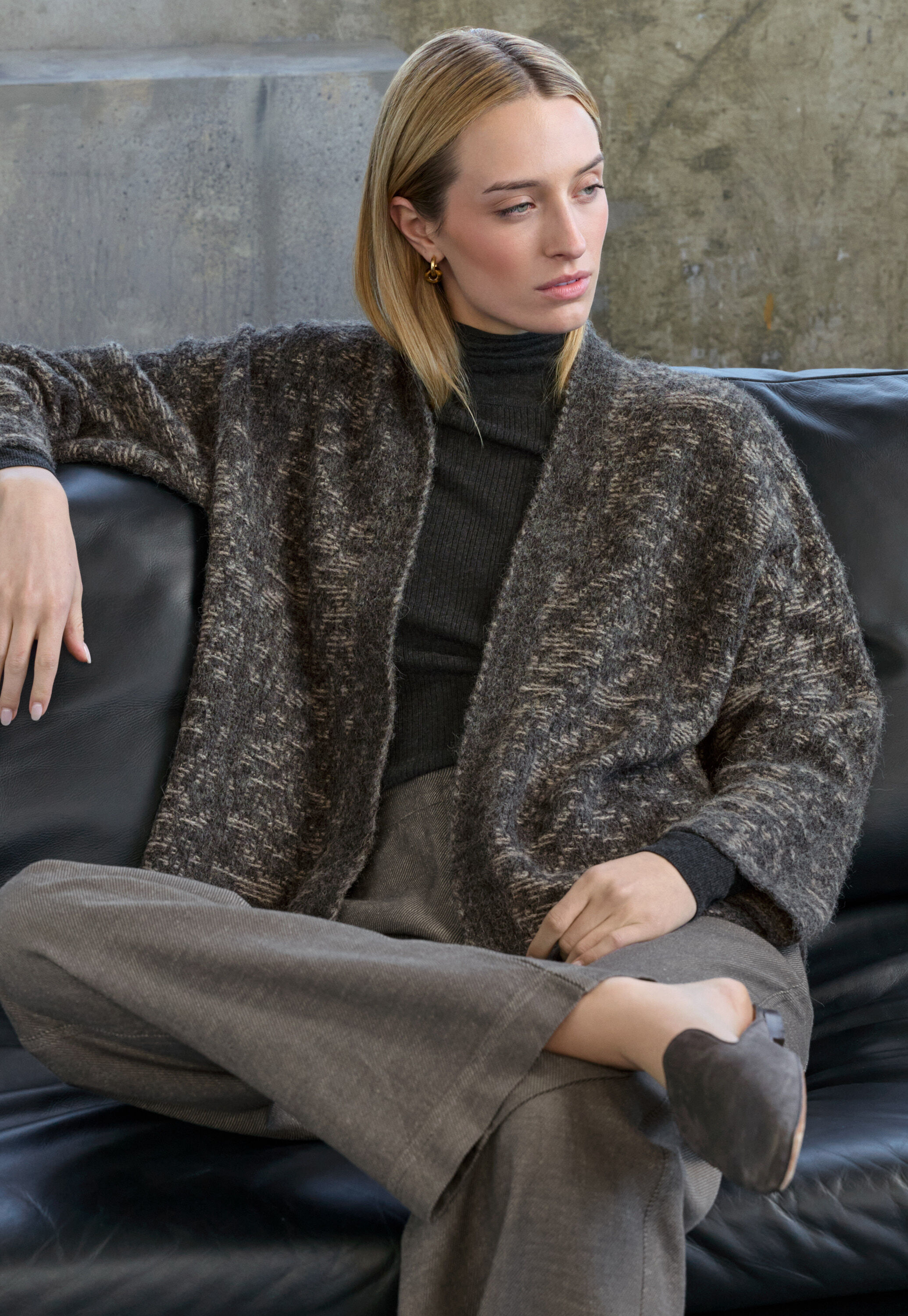 Gerippter Pullover