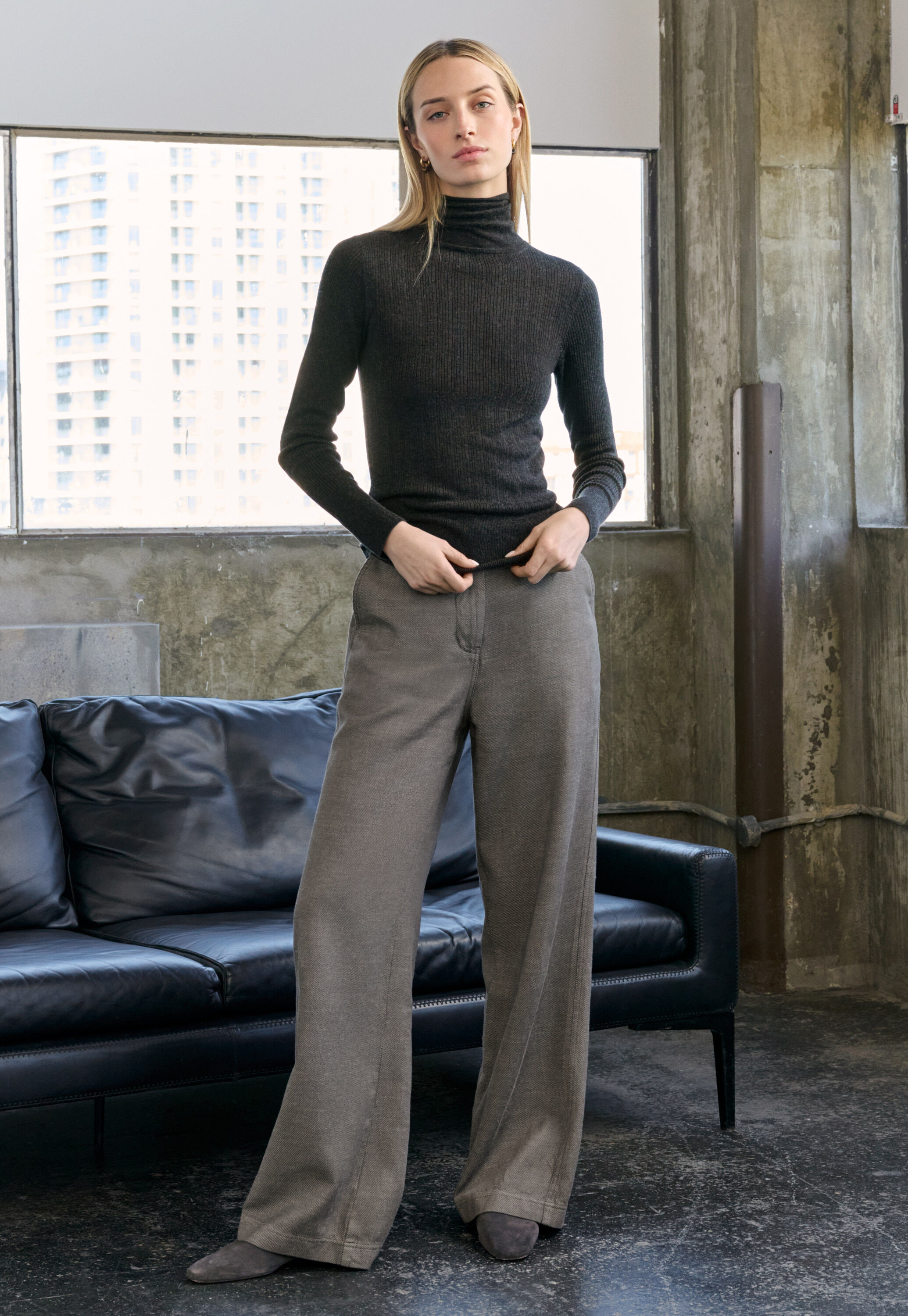 Gerippter Pullover