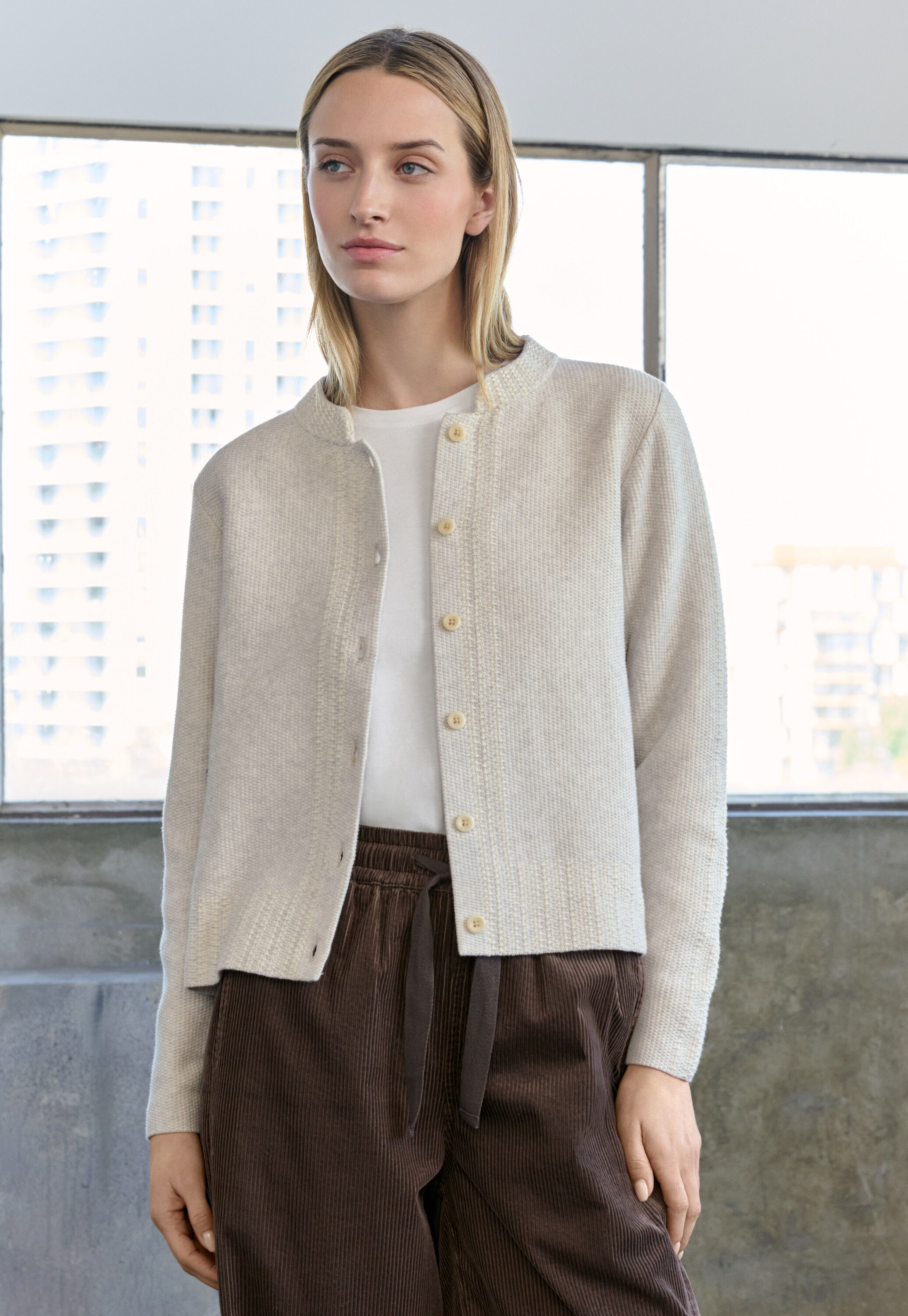 Inlaymuster-Cardigan