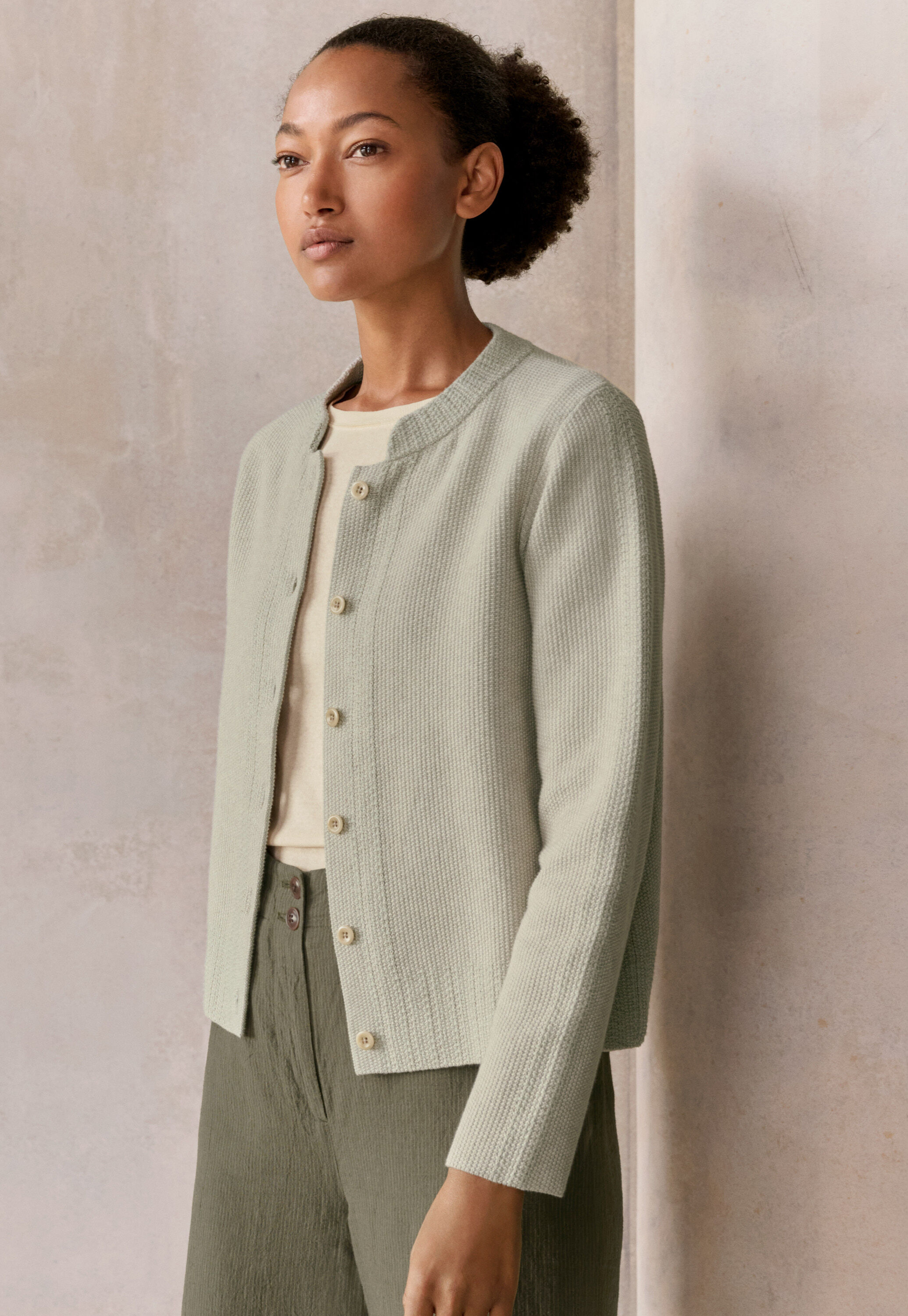 Inlaymuster-Cardigan