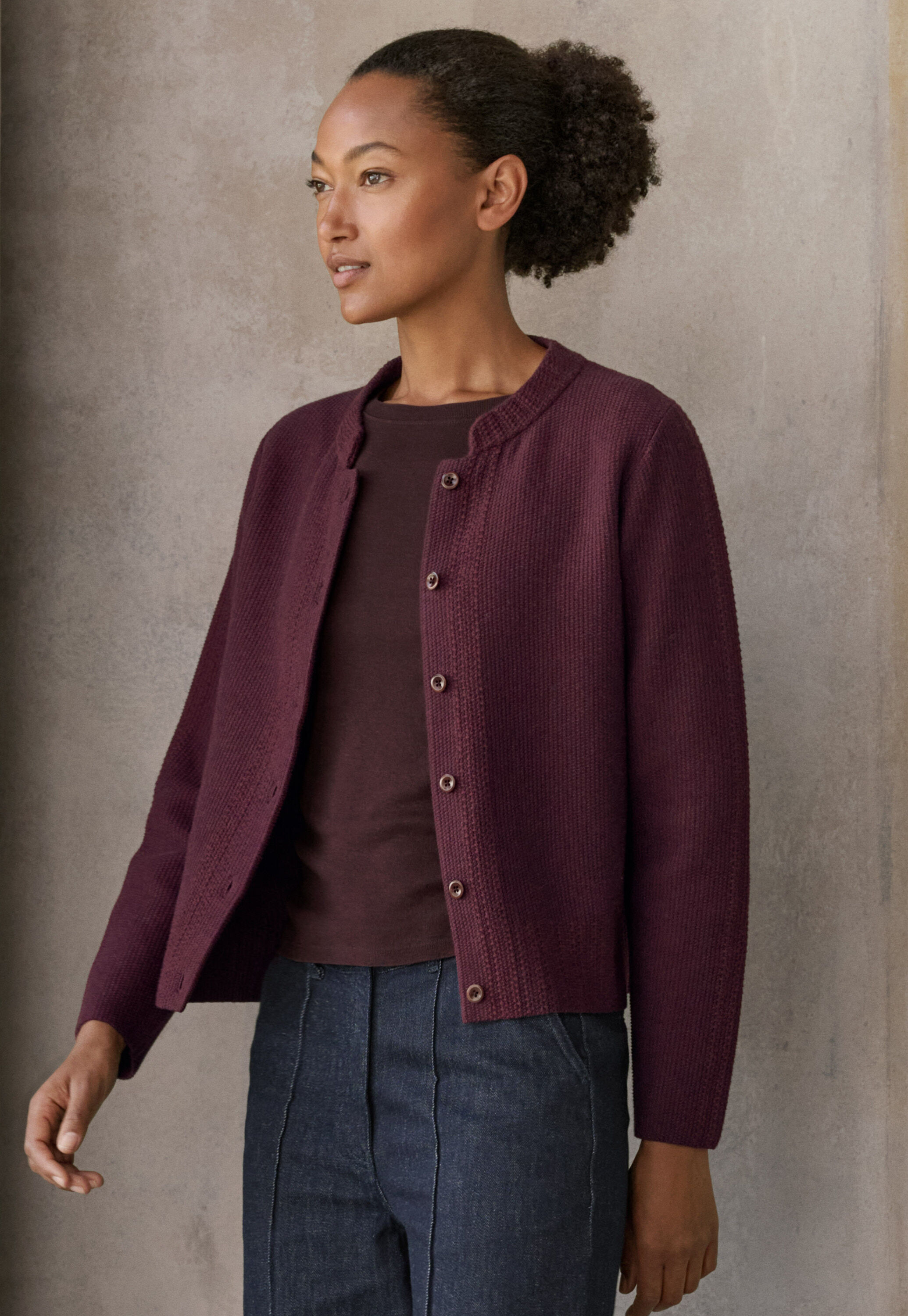 Inlaymuster-Cardigan