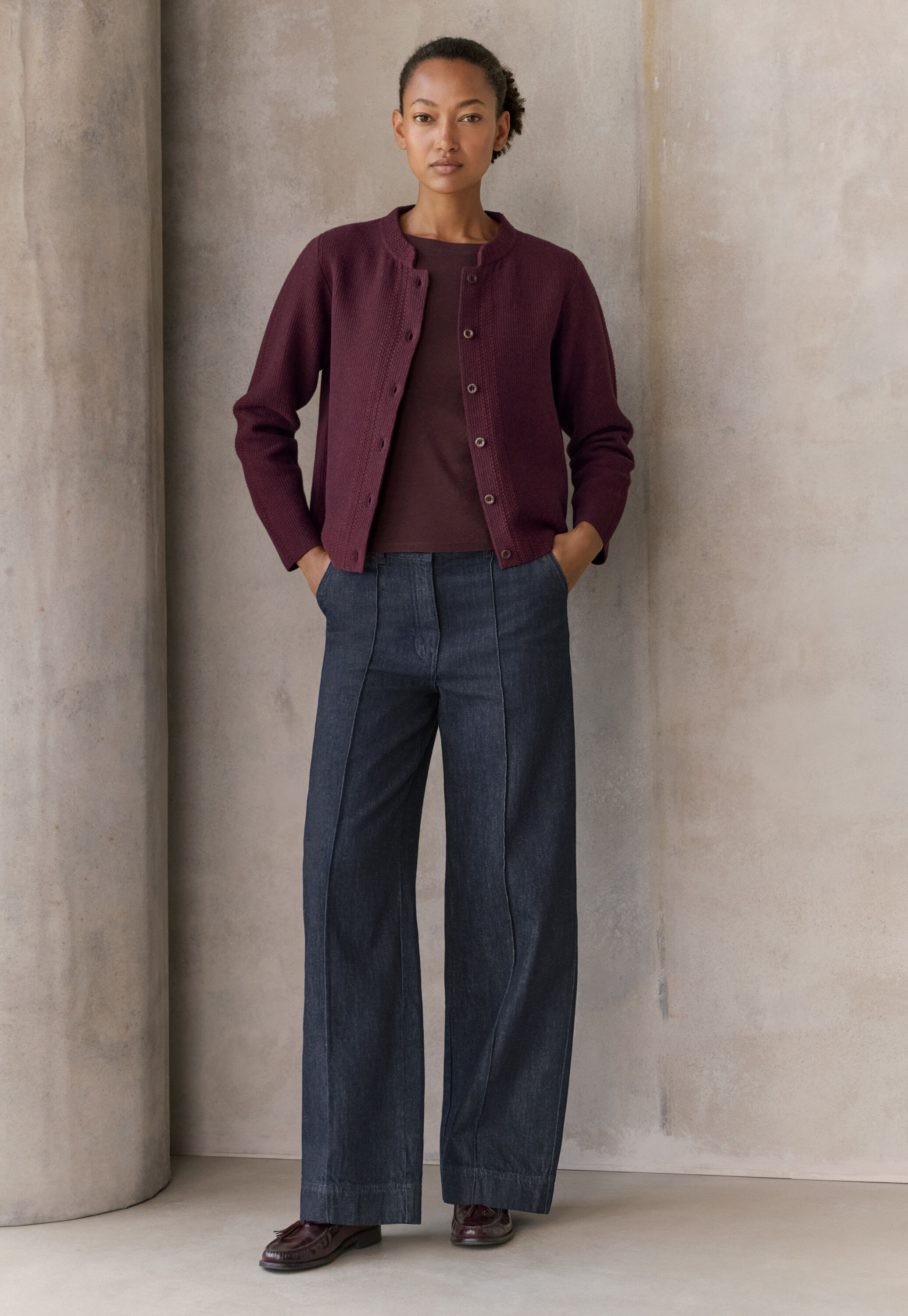 Inlaymuster-Cardigan