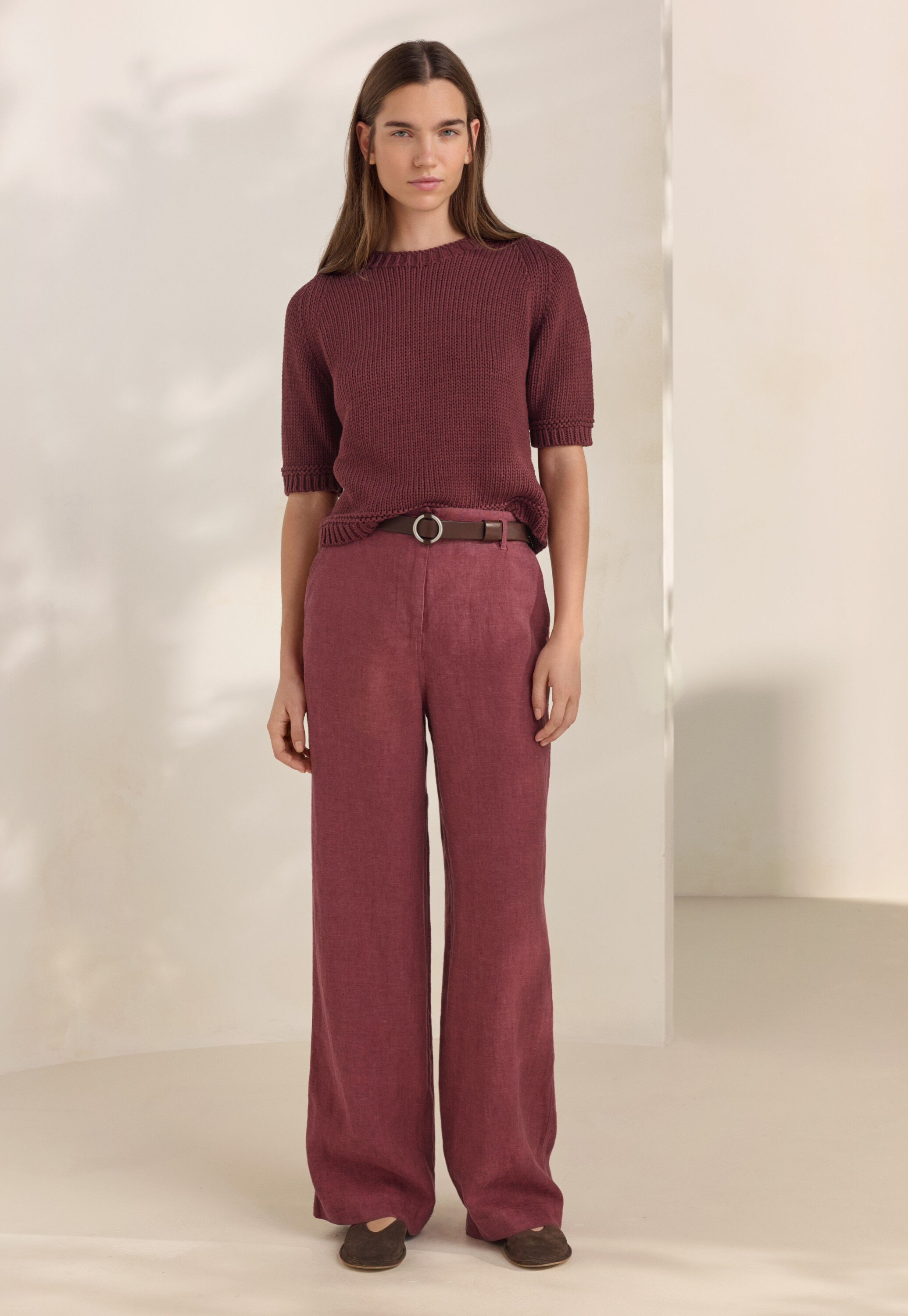 Entspannte Hose mit geradem Bein