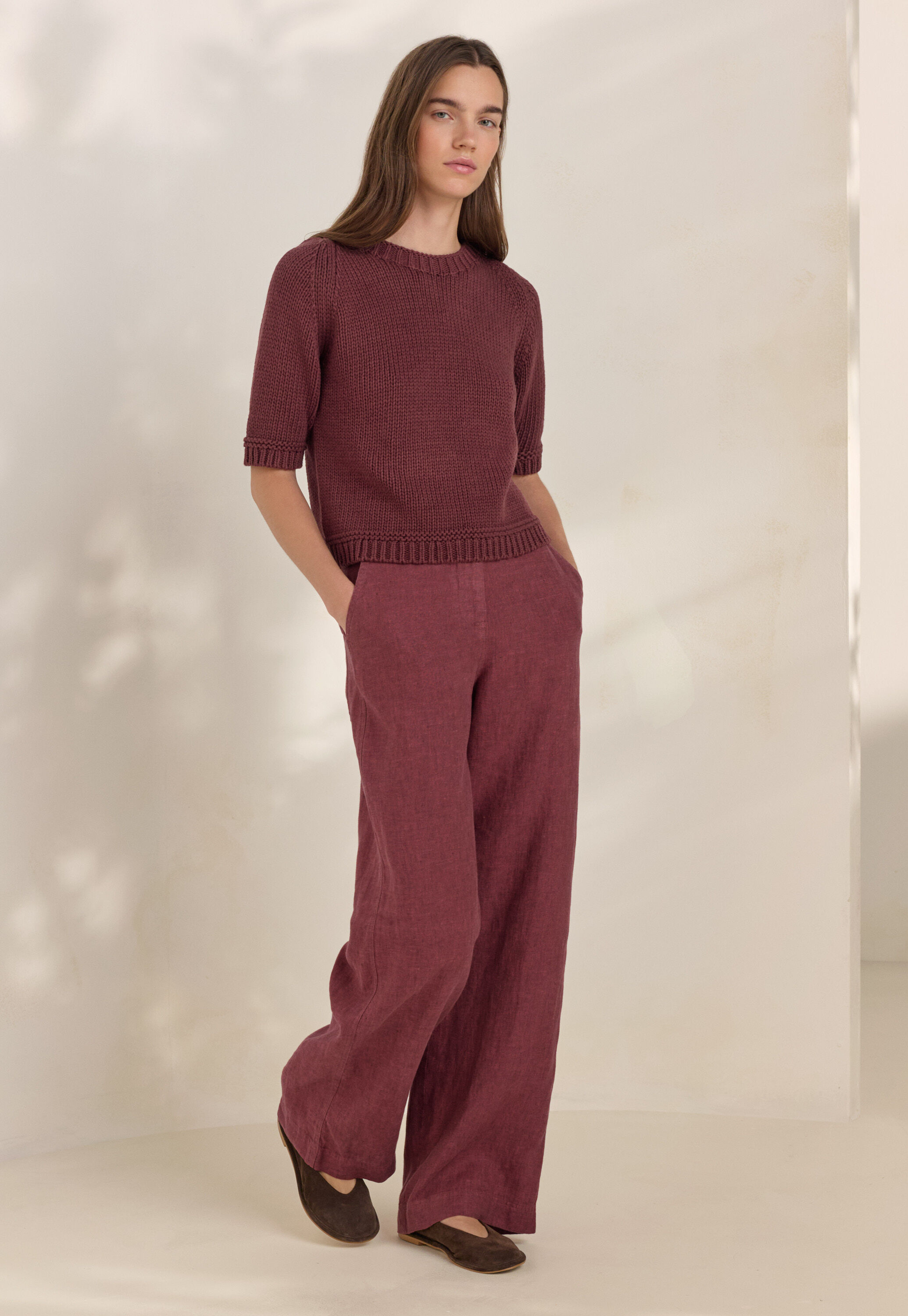 Entspannte Hose mit geradem Bein