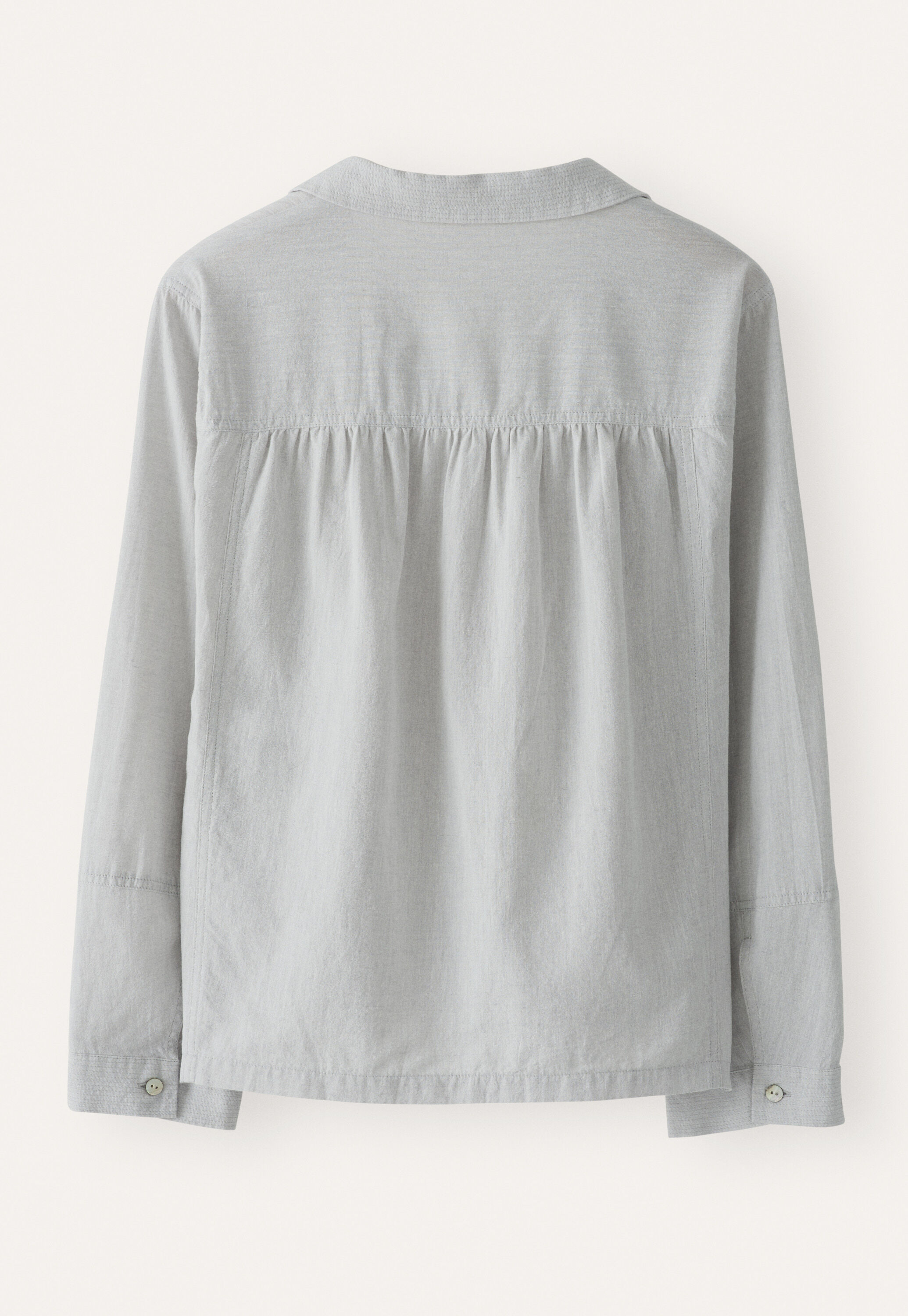 Bluse mit rundem Kragen