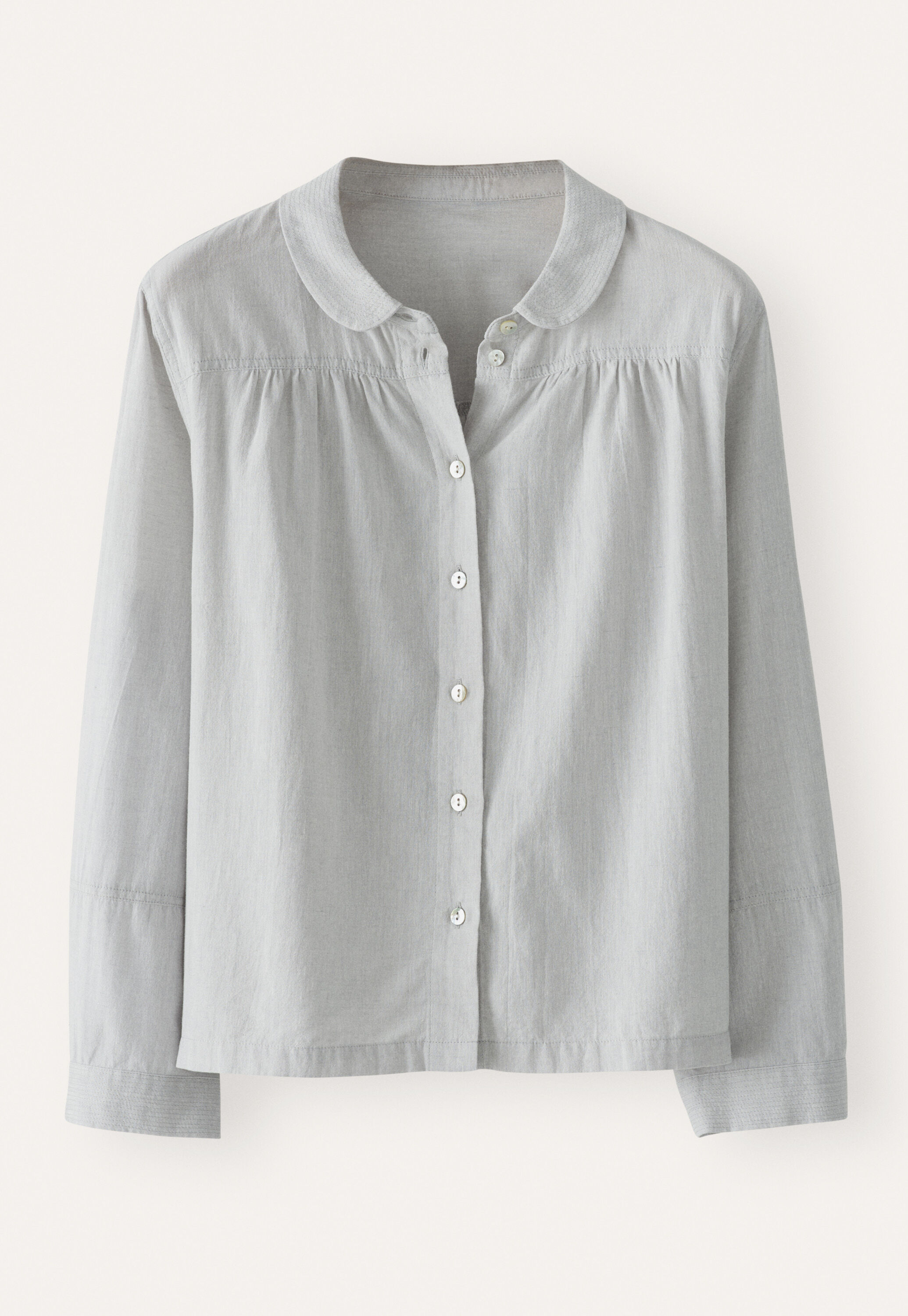 Bluse mit rundem Kragen