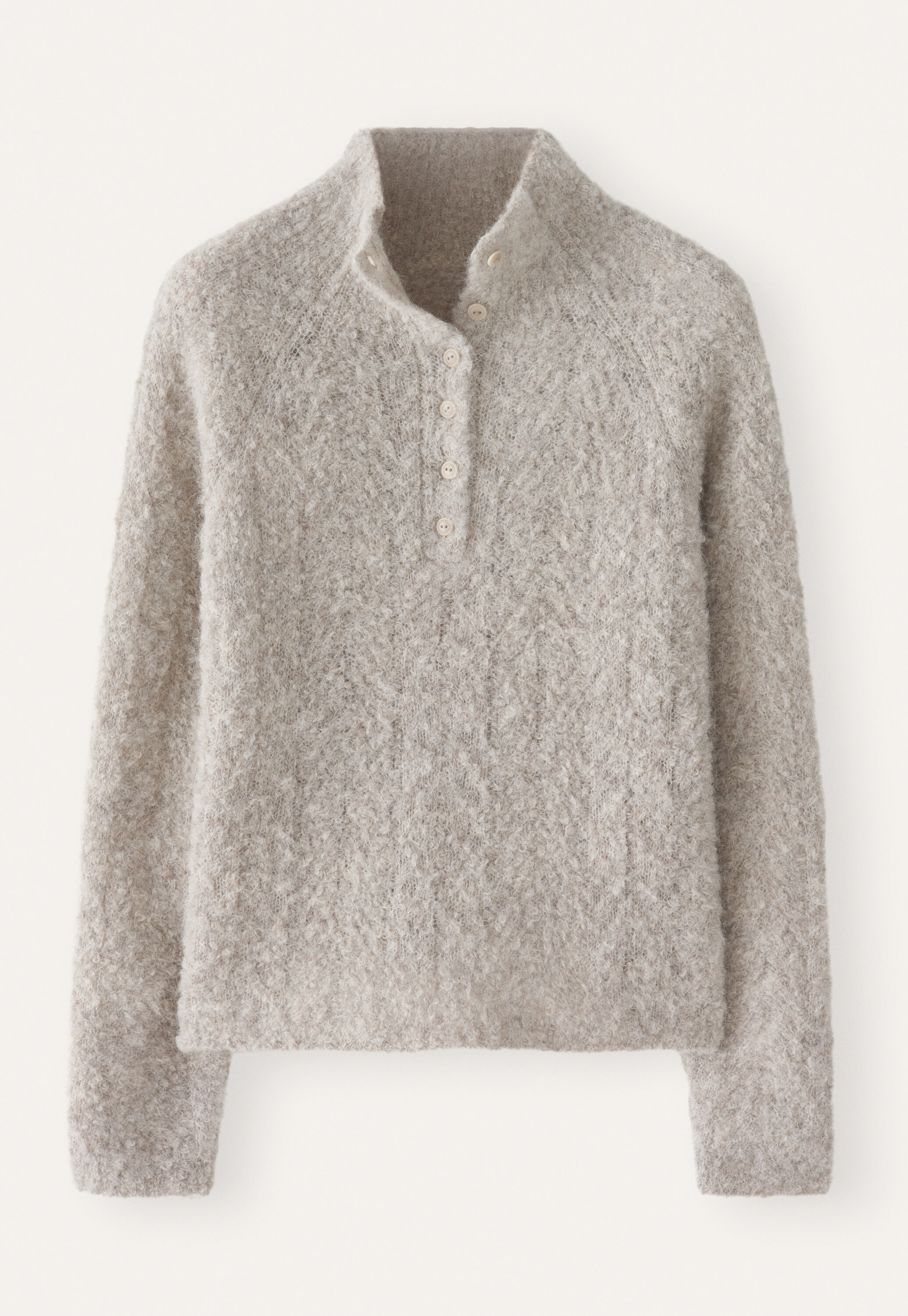 Pullover mit gekn&ouml;pftem Kragen
