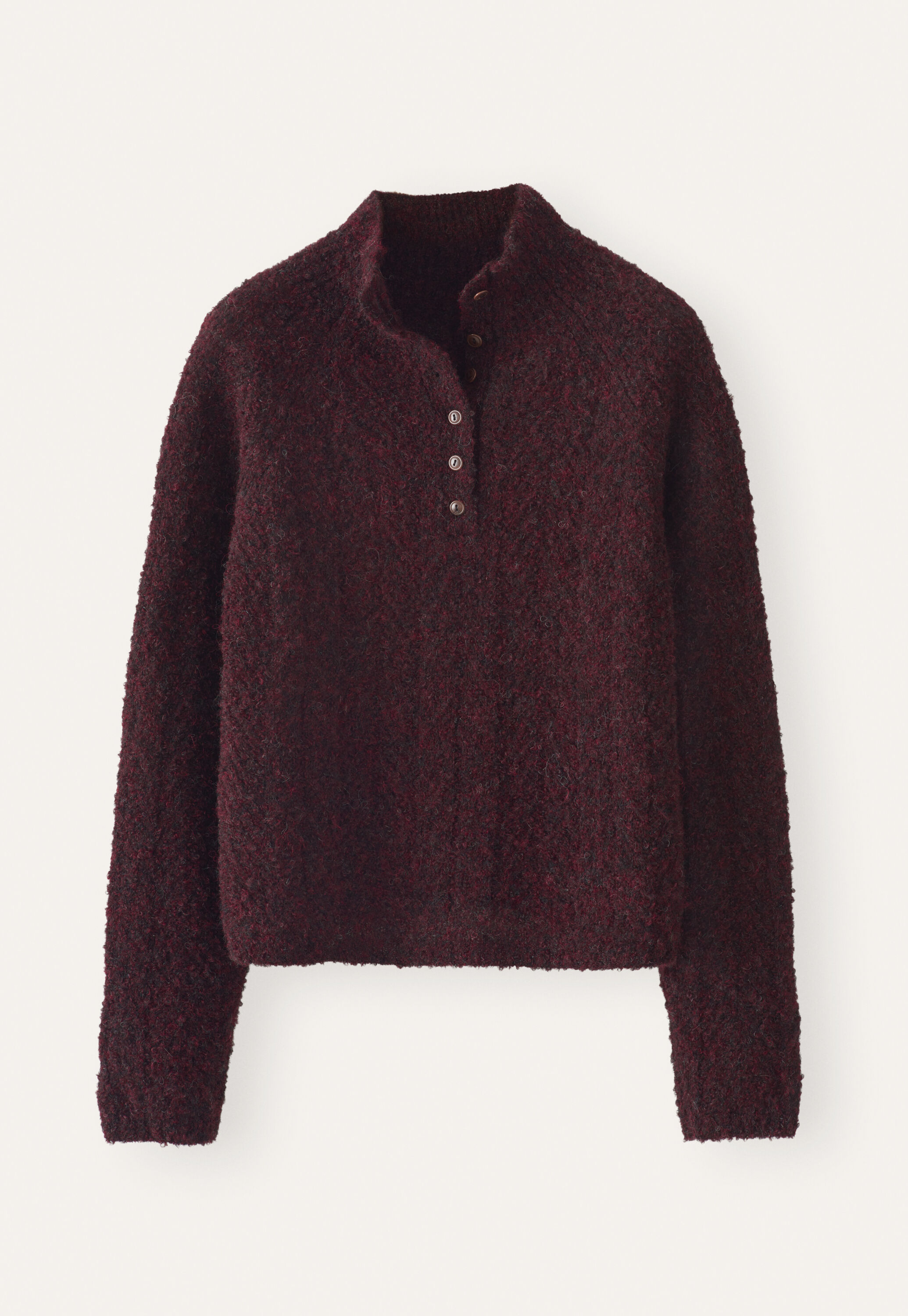 Pullover mit gekn&ouml;pftem Kragen
