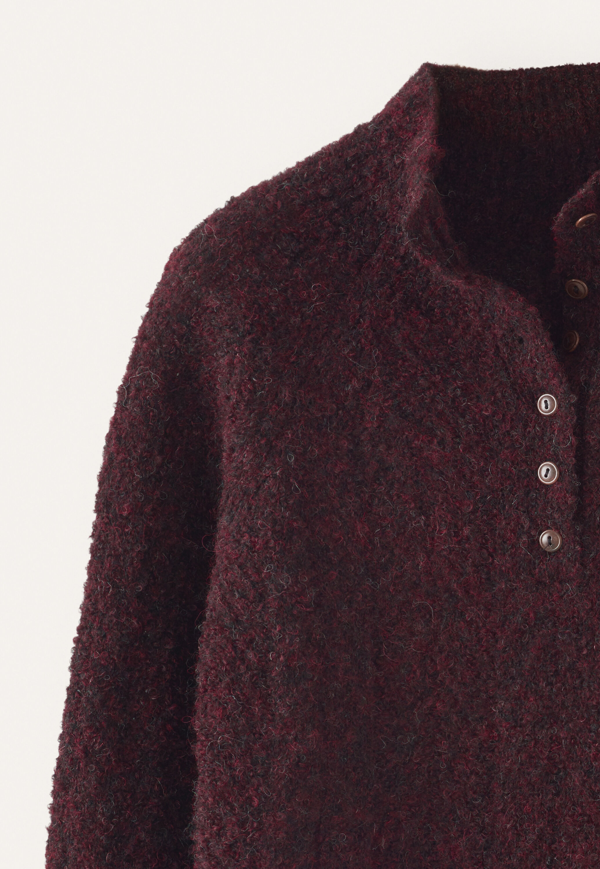 Pullover mit gekn&ouml;pftem Kragen