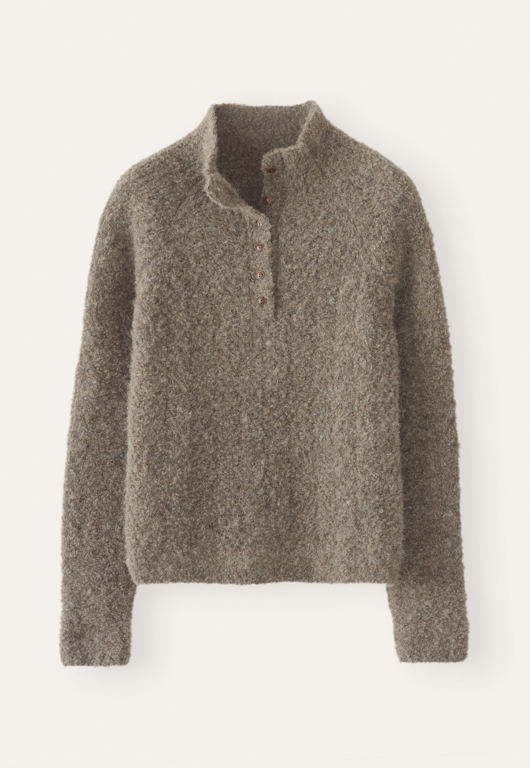 Pullover mit gekn&ouml;pftem Kragen