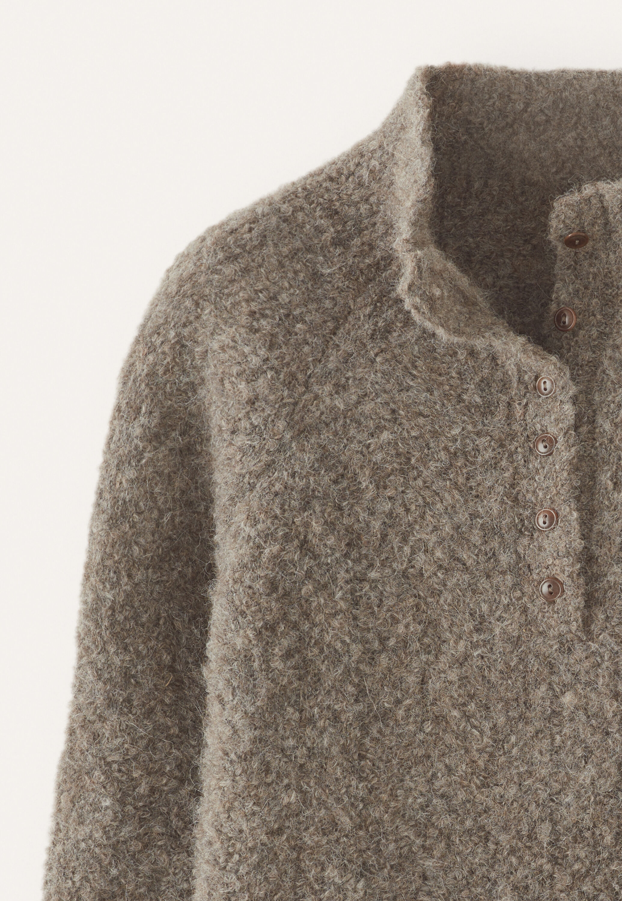Pullover mit gekn&ouml;pftem Kragen