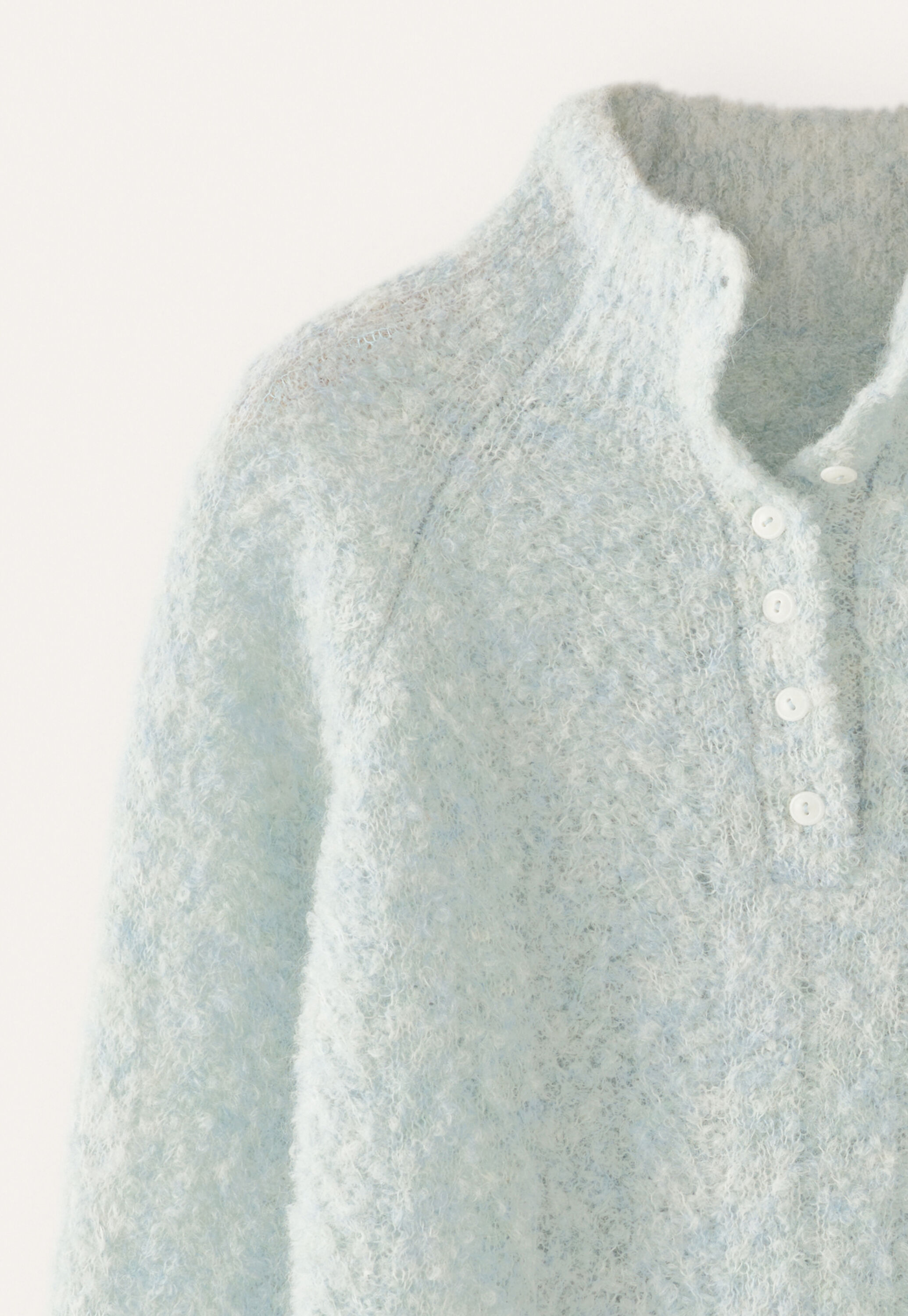 Pullover mit gekn&ouml;pftem Kragen