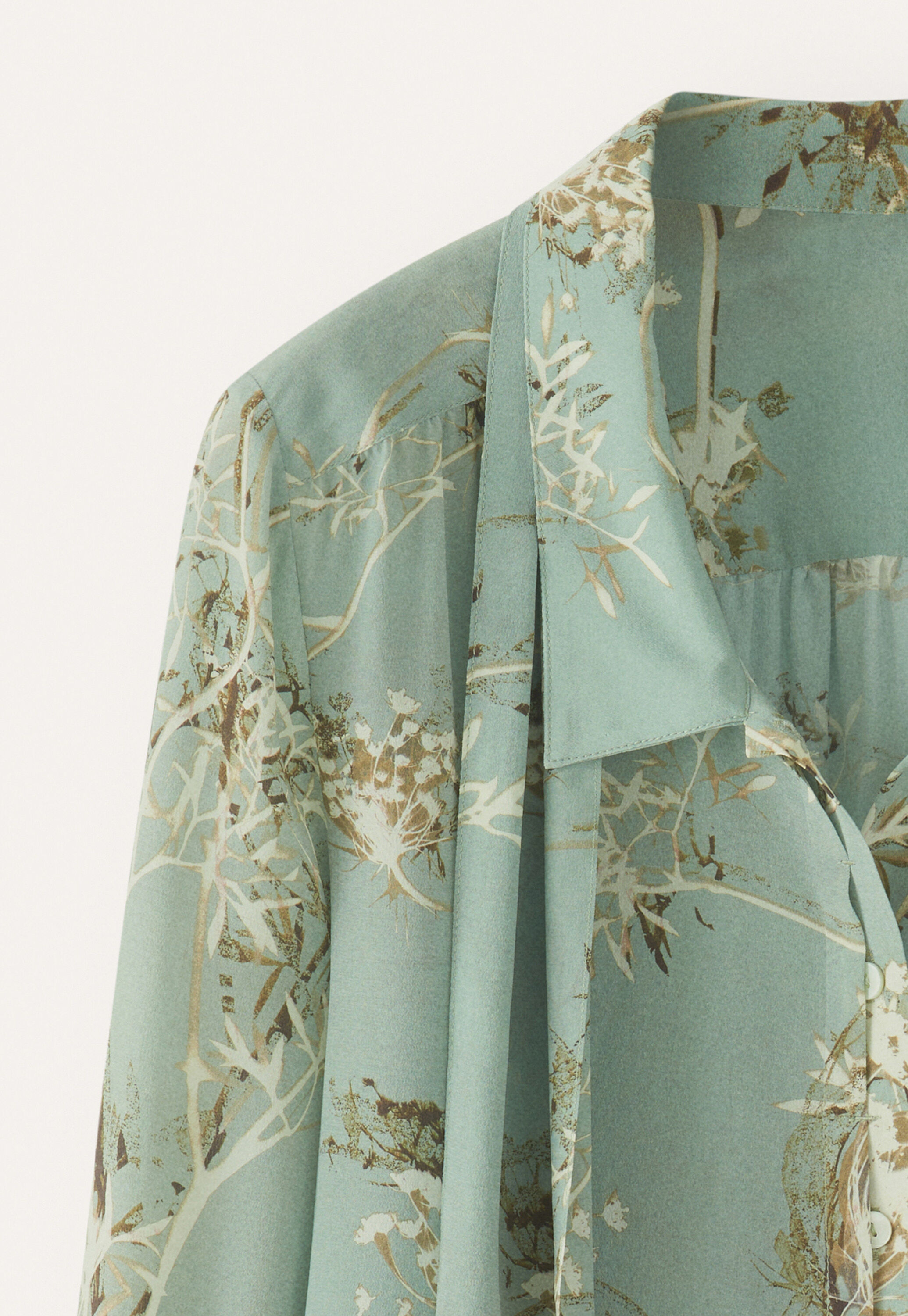 Schluppenbluse mit Print