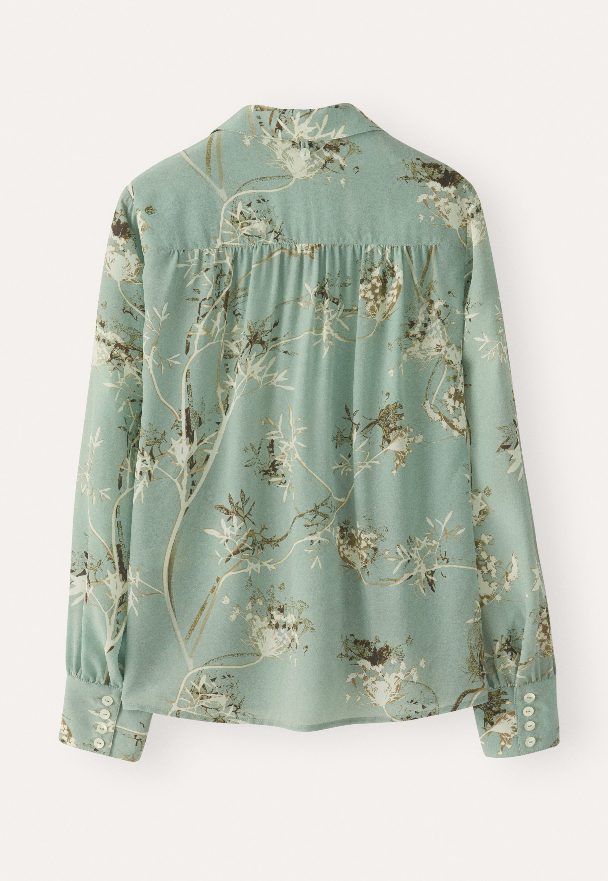 Schluppenbluse mit Print