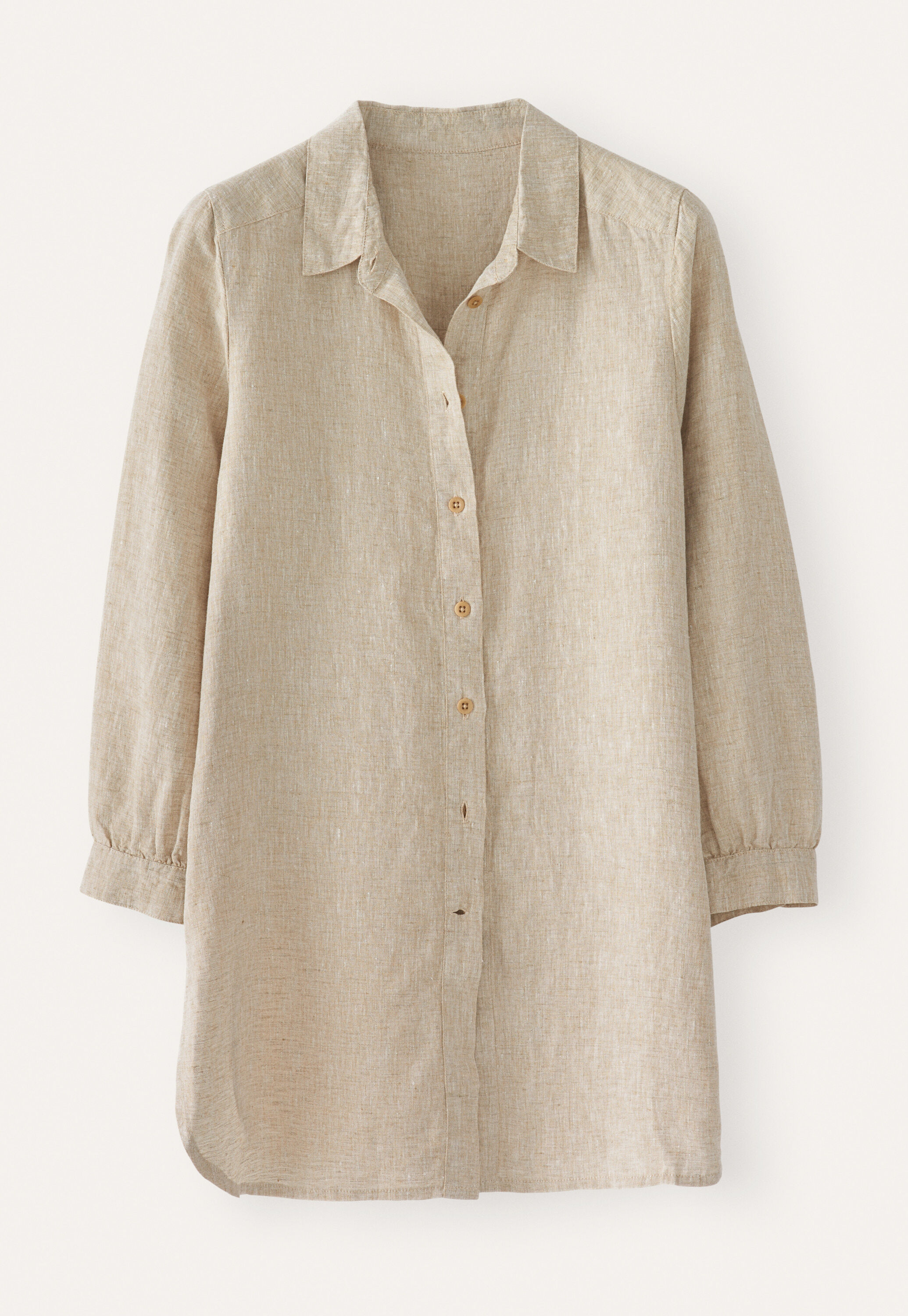 Bluse mit tiefen Seitenschlitzen