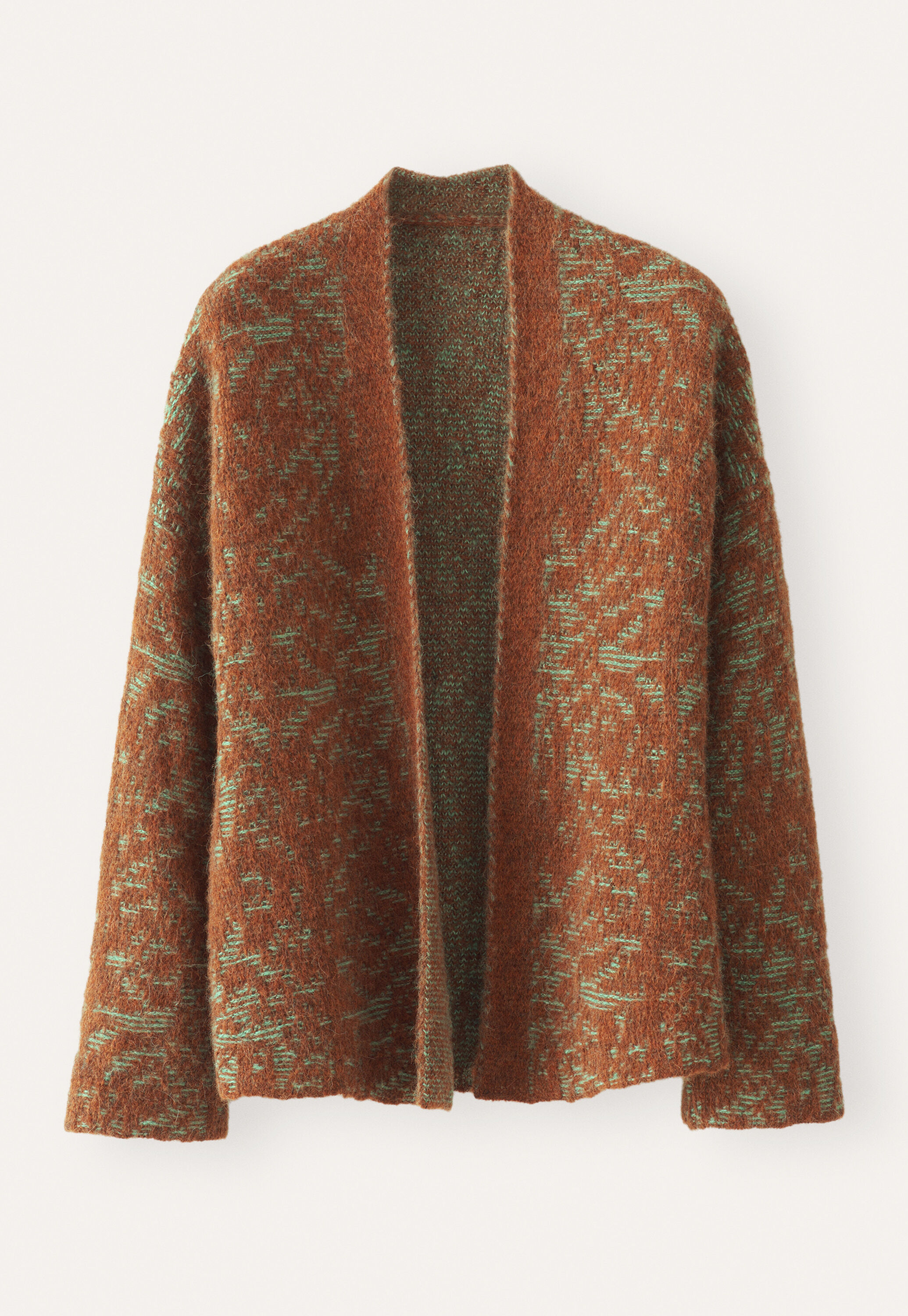 Kimono-Cardigan im Spitzenmuster