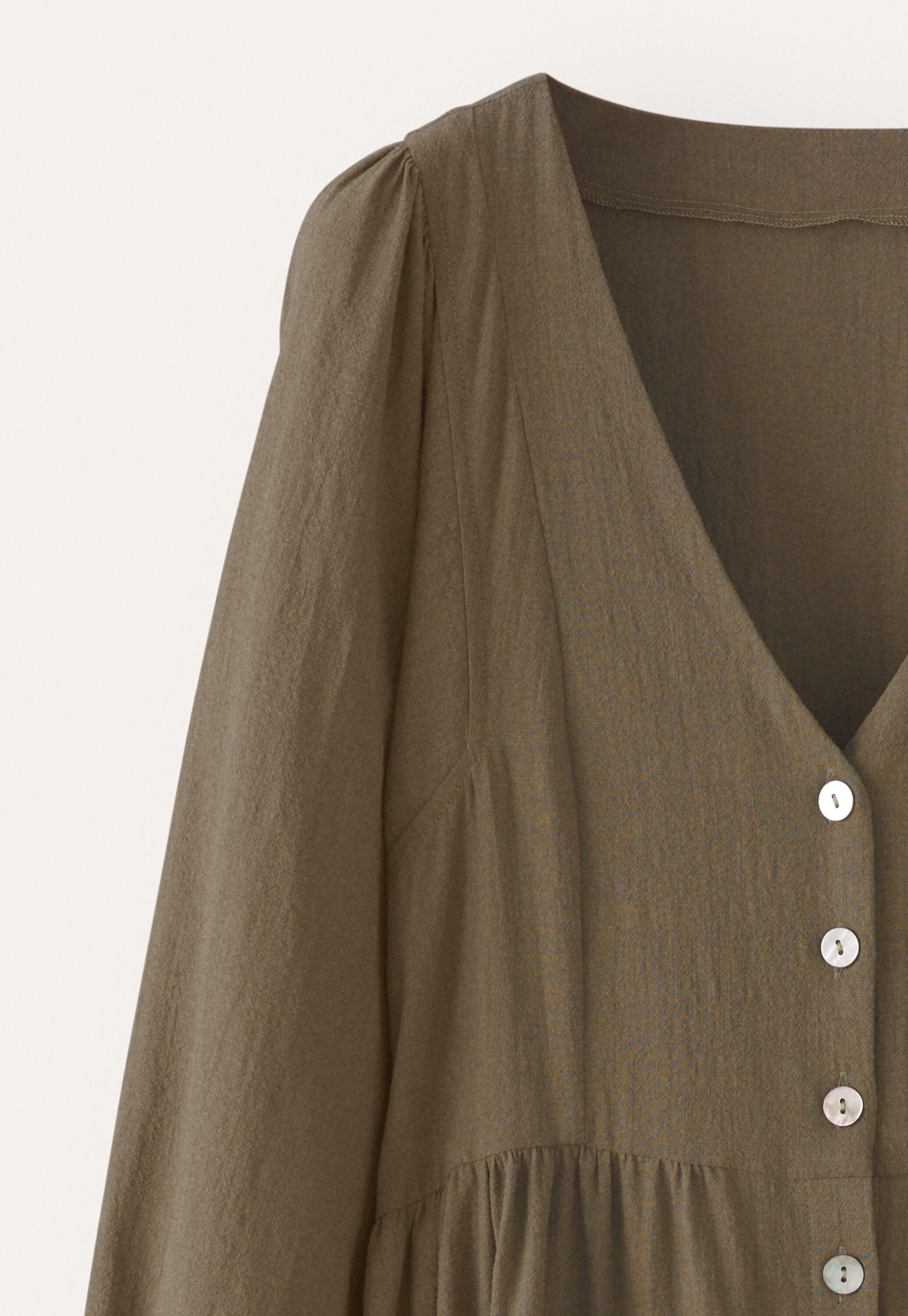 Kleid mit gerafften &Auml;rmeln