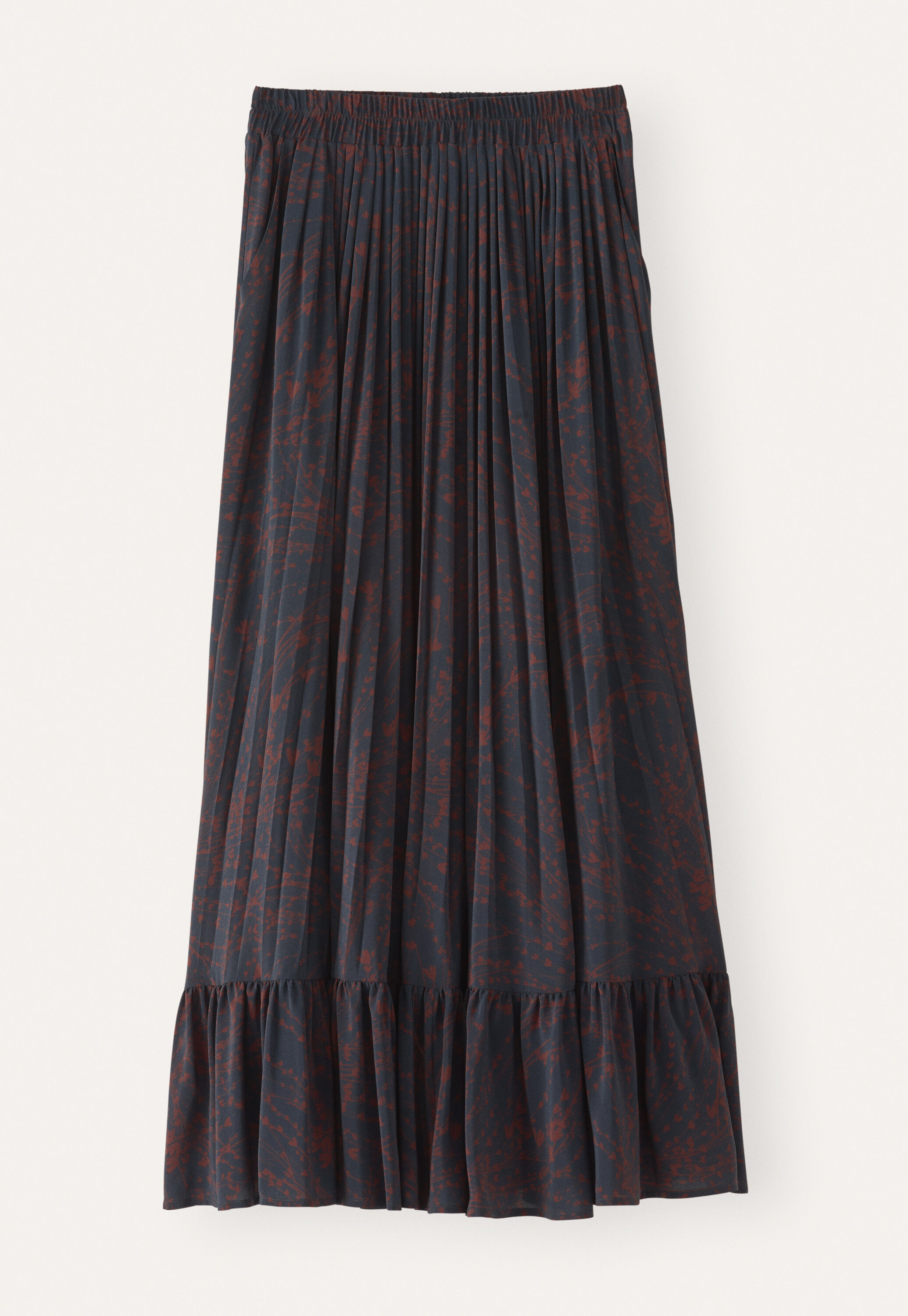 Rock mit Print und ausgestelltem Saum