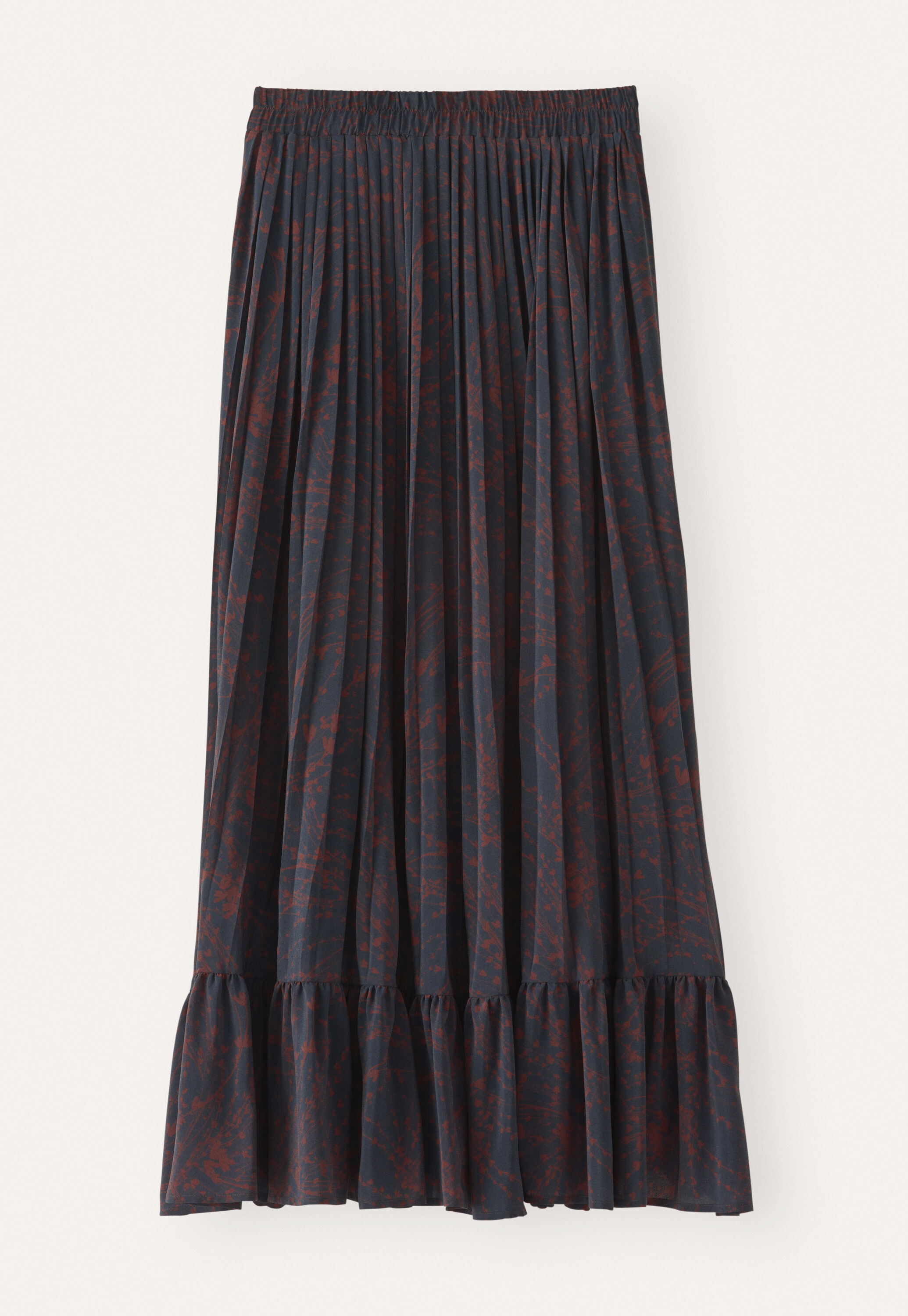Rock mit Print und ausgestelltem Saum
