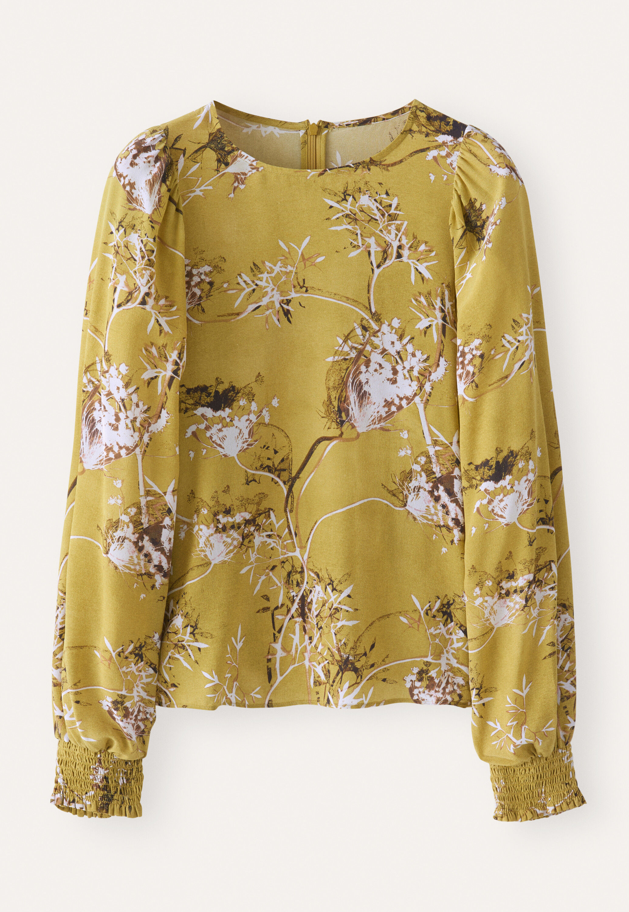 Print-Bluse mit gerafften &Auml;rmeln