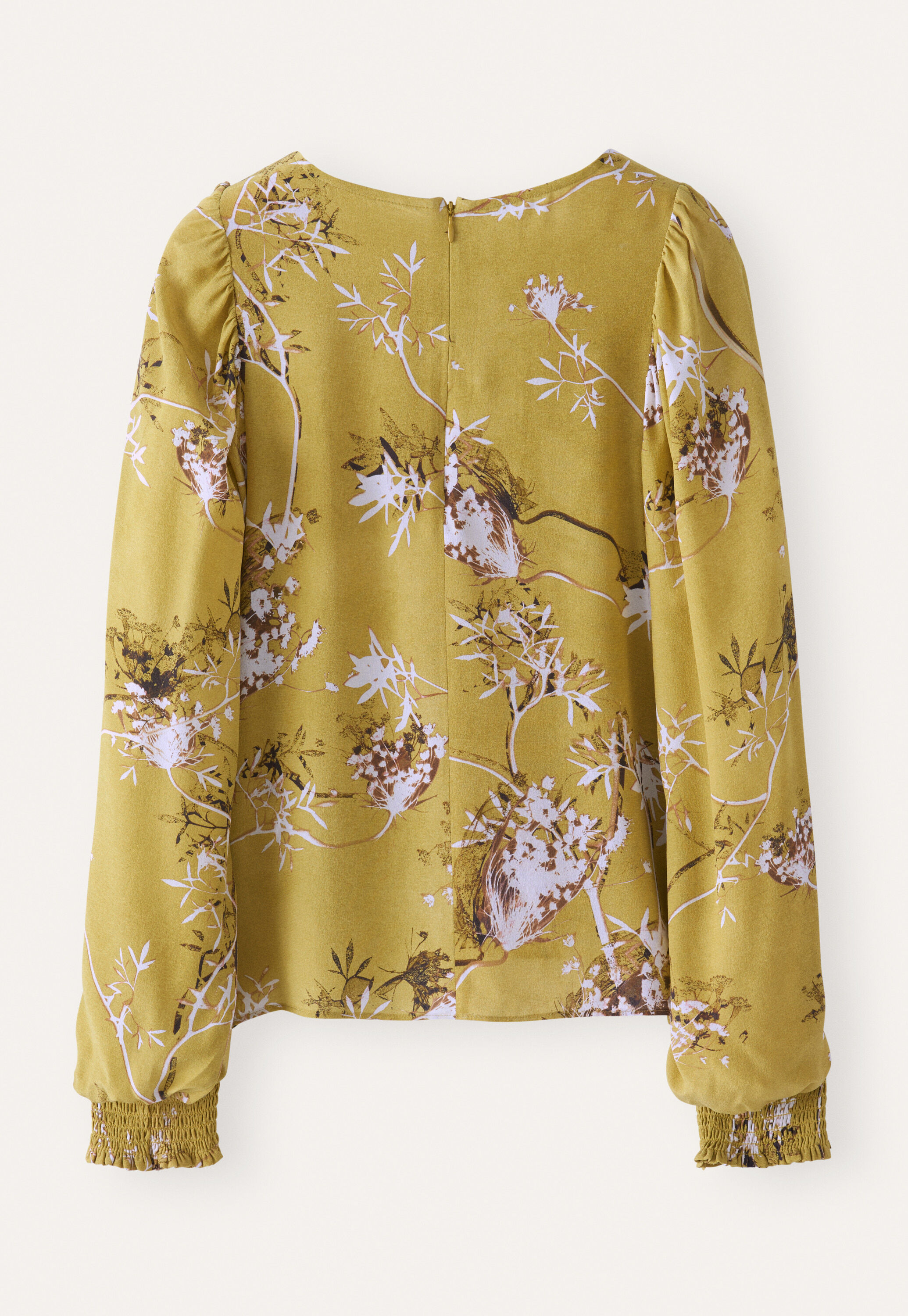 Print-Bluse mit gerafften &Auml;rmeln