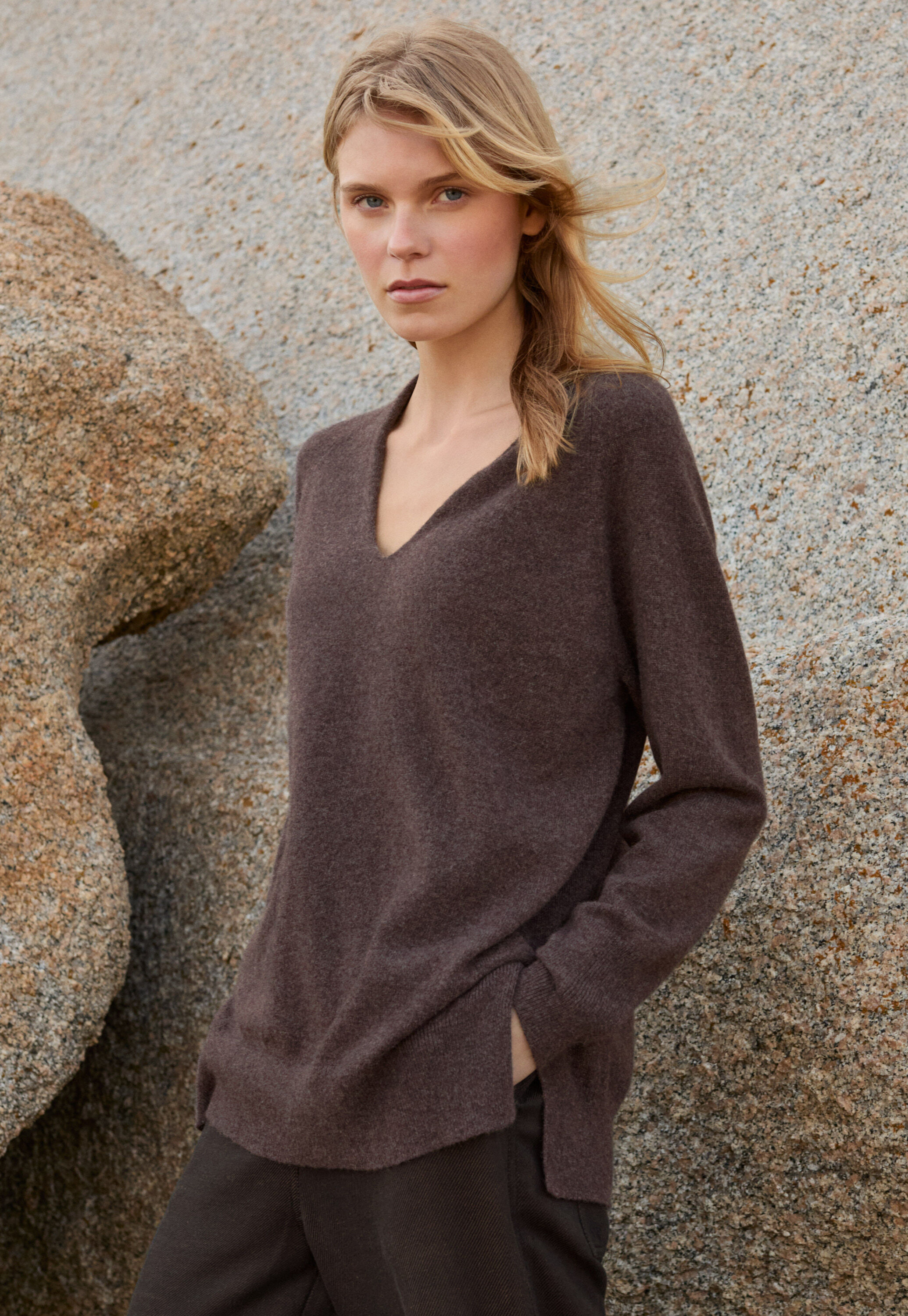 Pullover mit V-Ausschnitt