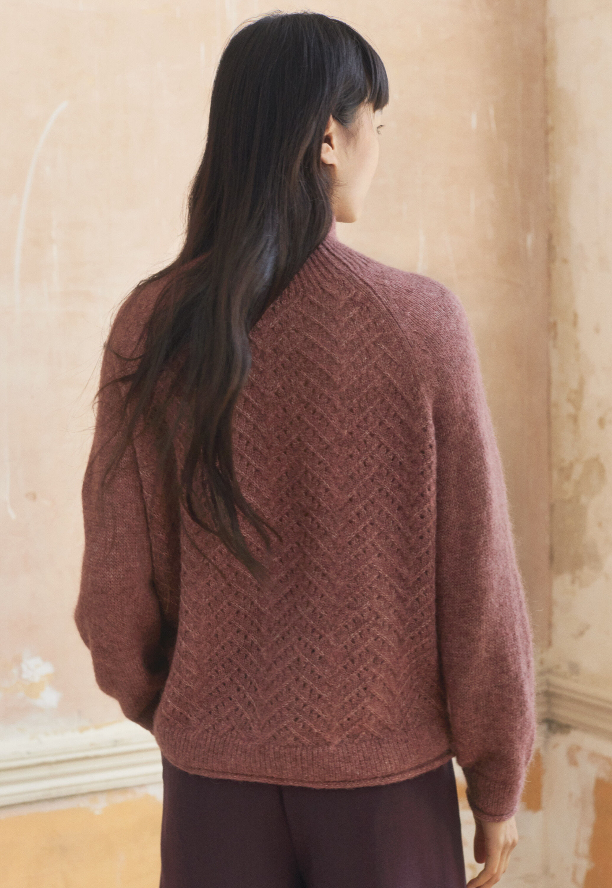 Pullover mit Zopfmuster