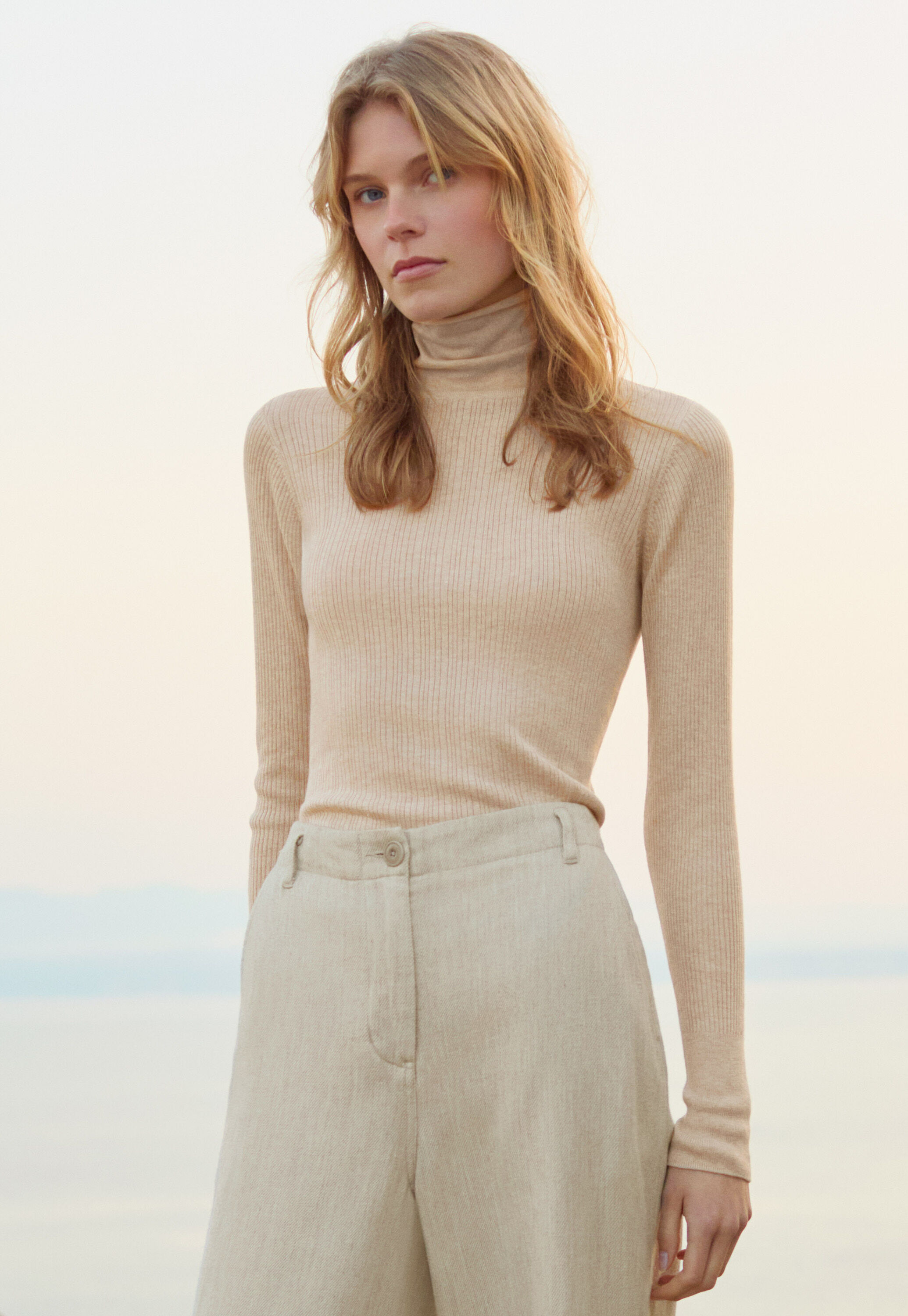 Gerippter Pullover