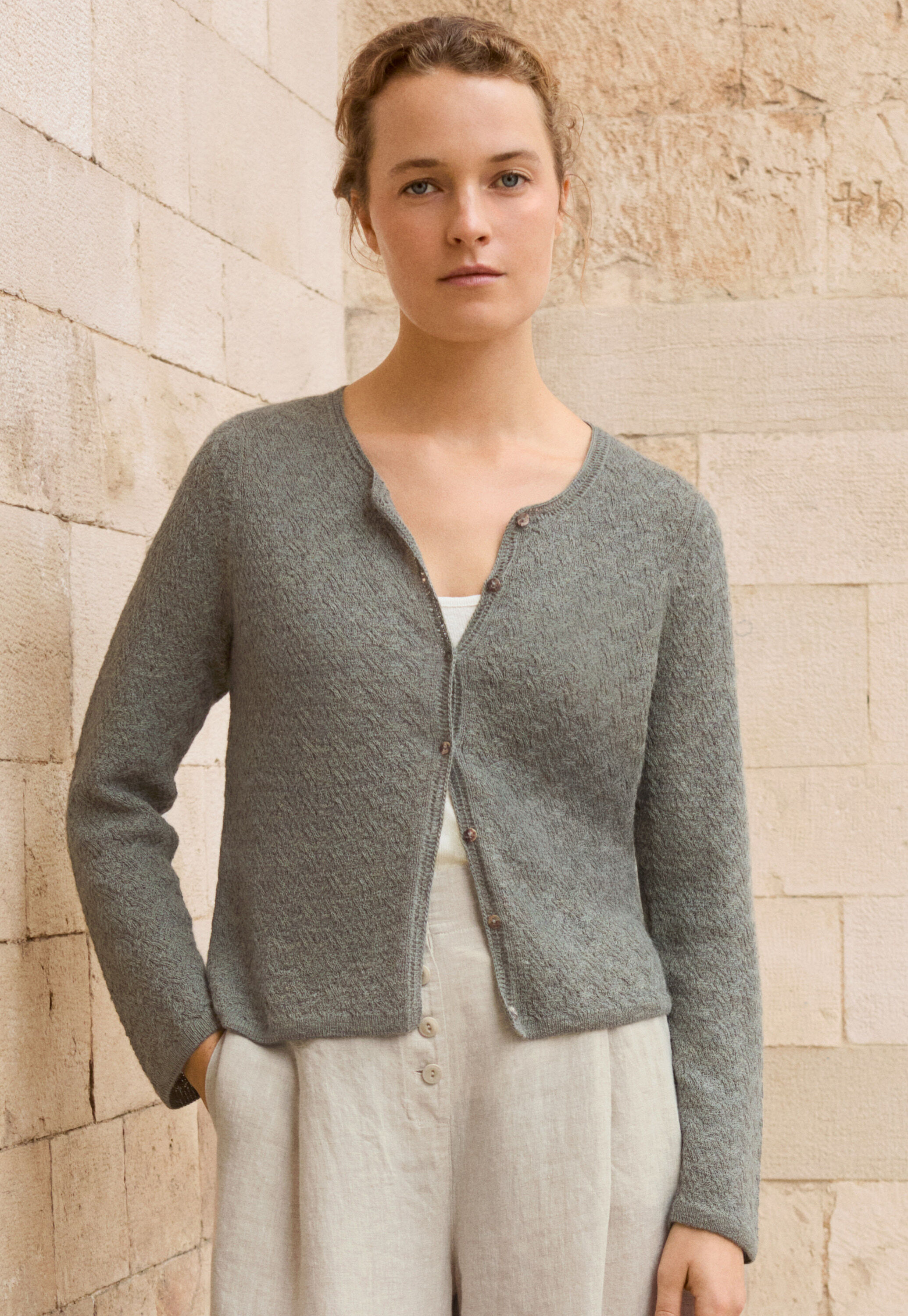 Zopfmuster-Cardigan