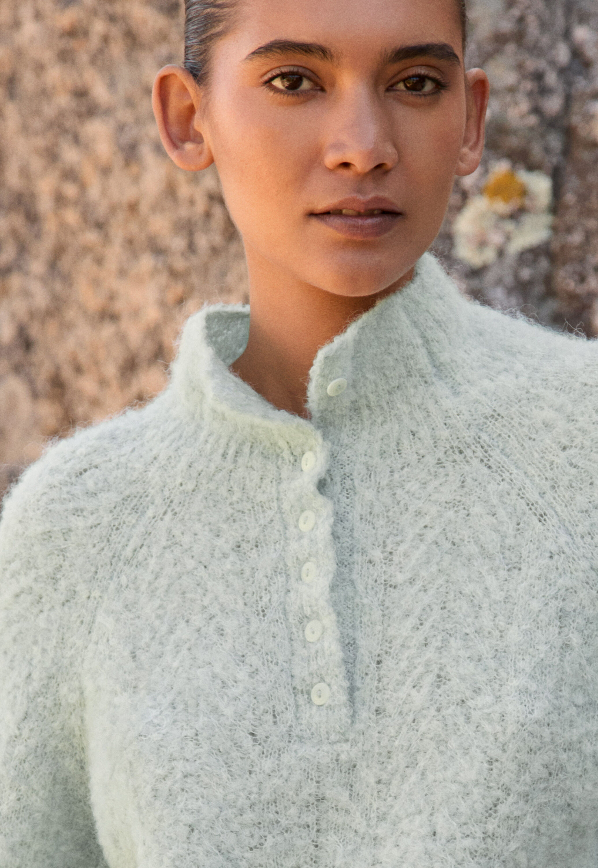 Pullover mit gekn&ouml;pftem Kragen